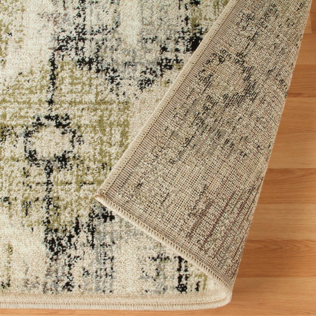 Premium Indoor Runner Rug with Jute Backing - Modern Geometric Diamond Pattern - Arabella Collection - 2'7