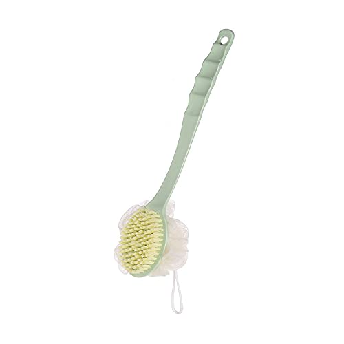 2 in 1 Loofah Body Brush with Long Handle - Exfoliating Back Scrubber & Shower Brush for Deep Cleansing and Skin Massage | Perfect for Bath, Spa, and Daily Skincare Routine