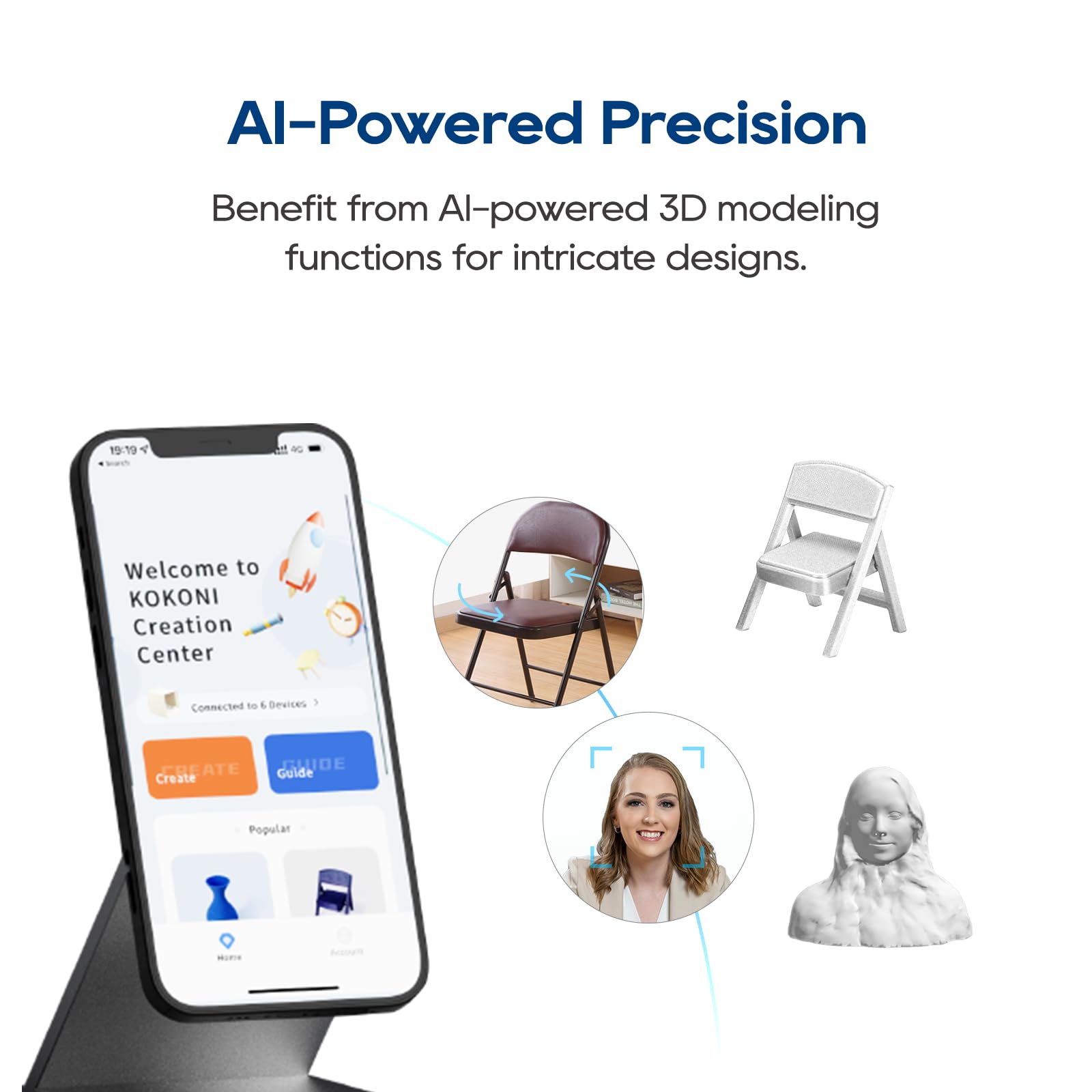 Mini Small EC1 3D Printer - Fully Assembled Auto-Leveling High Precision Wireless 3D Printer for Kids & Beginners | PLA Filament Compatible | Perfect for Home, School & Hobby Projects | 24/7 Customer Support