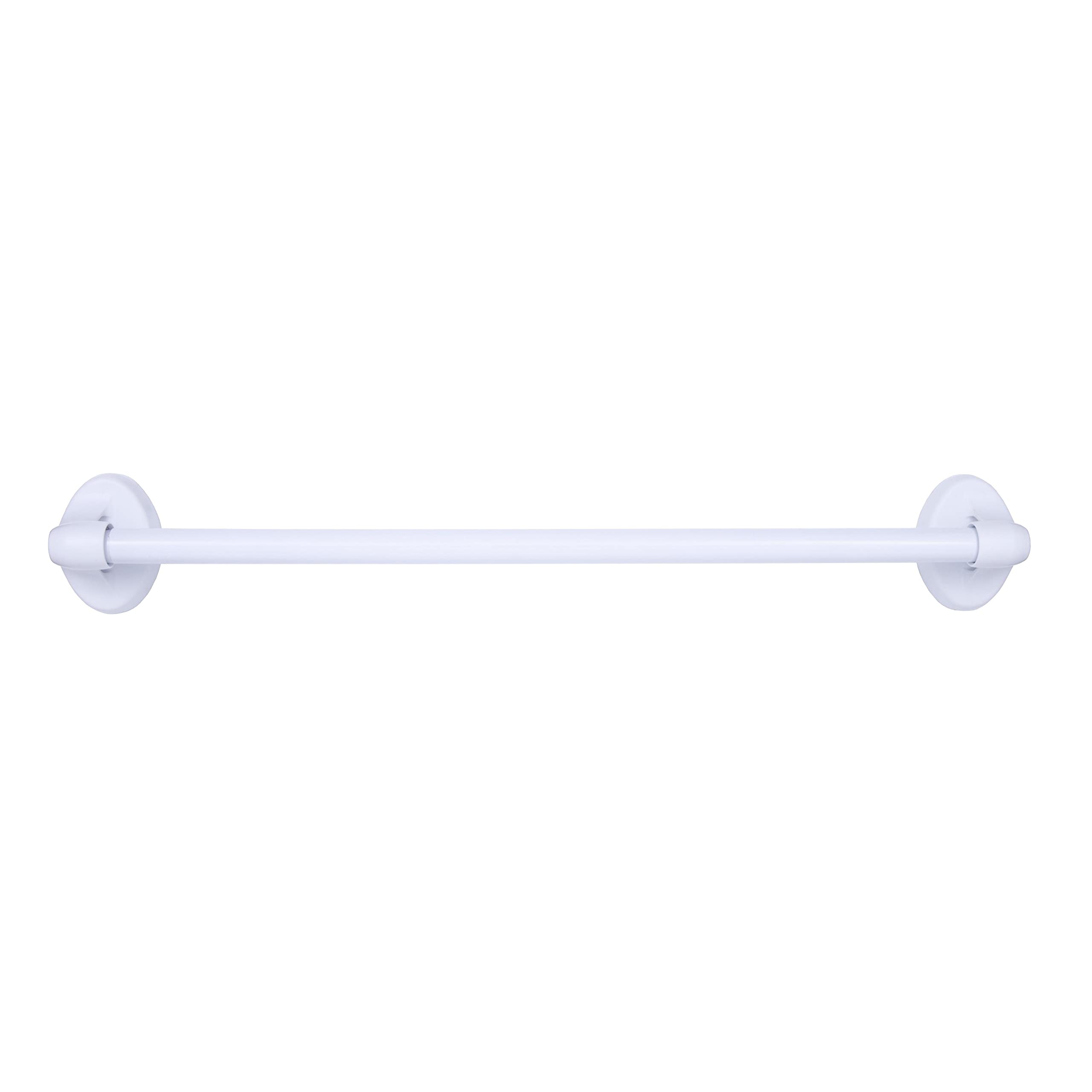 Kenney Magnetic Curtain Rod for Metal Doors & Surfaces - No Drill Adjustable Window Drapery Rod (16-28 Inch) - White Finish for Privacy, Appliance Cover & Home Decor