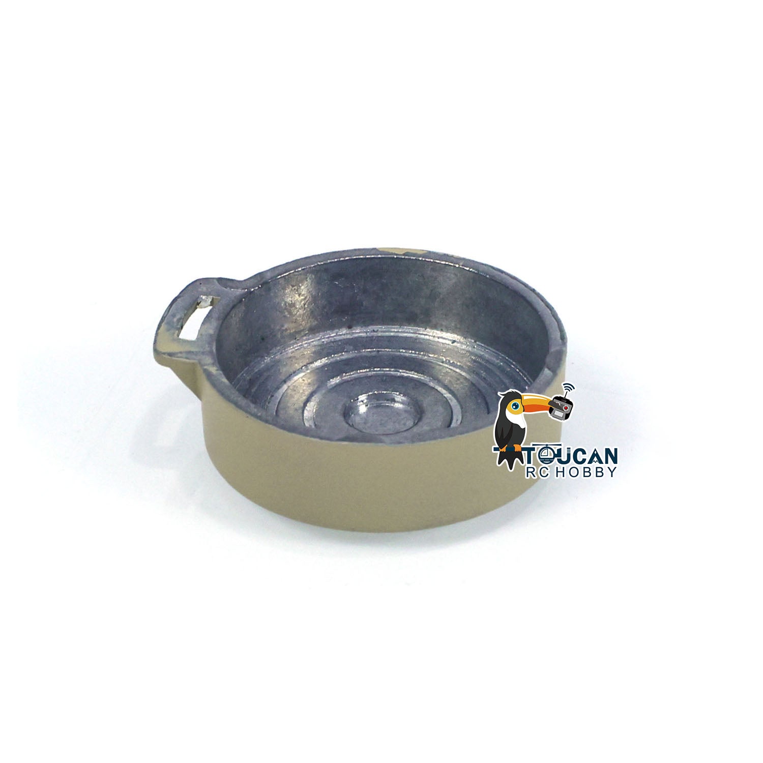 1/16 Scale RC Battle Tank Metal Pan Decorative Pot - DIY Parts for Panzer M1A2 Abrams 3918 Hobby Model (Perfect for Military Enthusiasts & RC Tank Painting Projects)