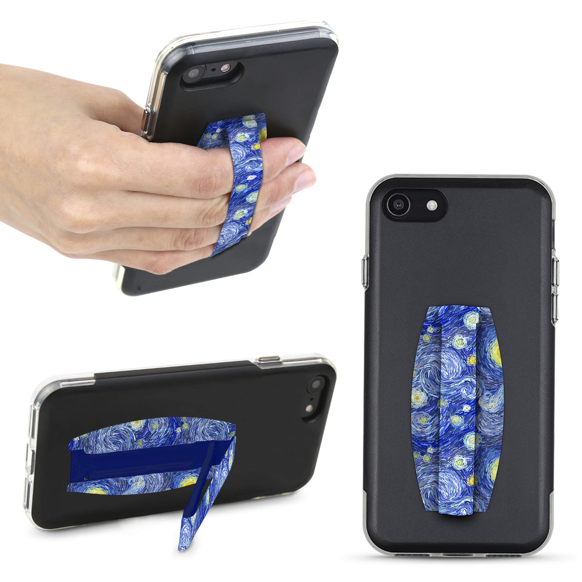 Gear Beast Universal Cell Phone Grip - Ultra Slim Elastic Finger Holder & Phone Stand for iPhone, Samsung, Smartphones - Perfect for Gaming, Watching Videos & Taking Selfies