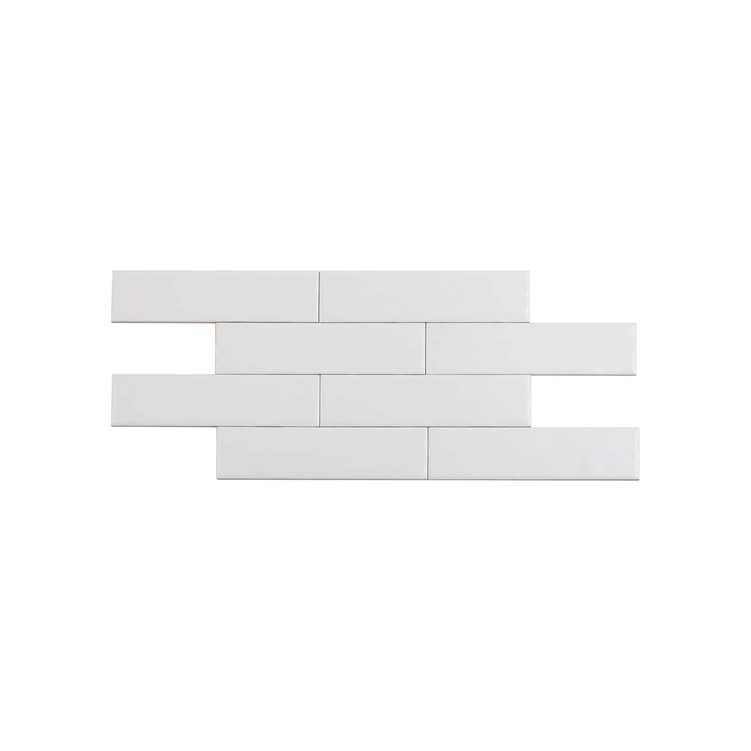 50x200mm Matt White Ceramic Wave Tile - Waterproof Bathroom & Kitchen Backsplash for Modern Home Decor