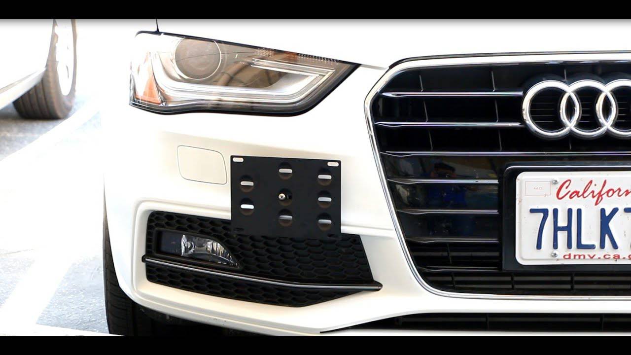 Audi A6 Quattro License Plate Mounting Kit - Compatible with 2006-2011 Models - Front Bumper Relocation Bracket - Perfect for Car Enthusiasts & Customization