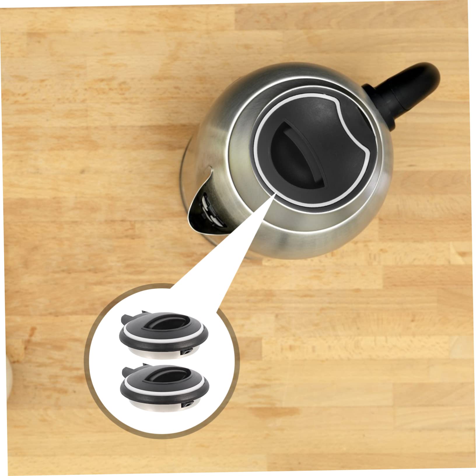 2pcs Stainless Steel Kettle Lid Cover - Replacement Parts for Electric & Stovetop Teakettles, Teapots - Heat-Resistant & Durable Water Kettle Accessories - Perfect for Home, Office & Kitchen Use