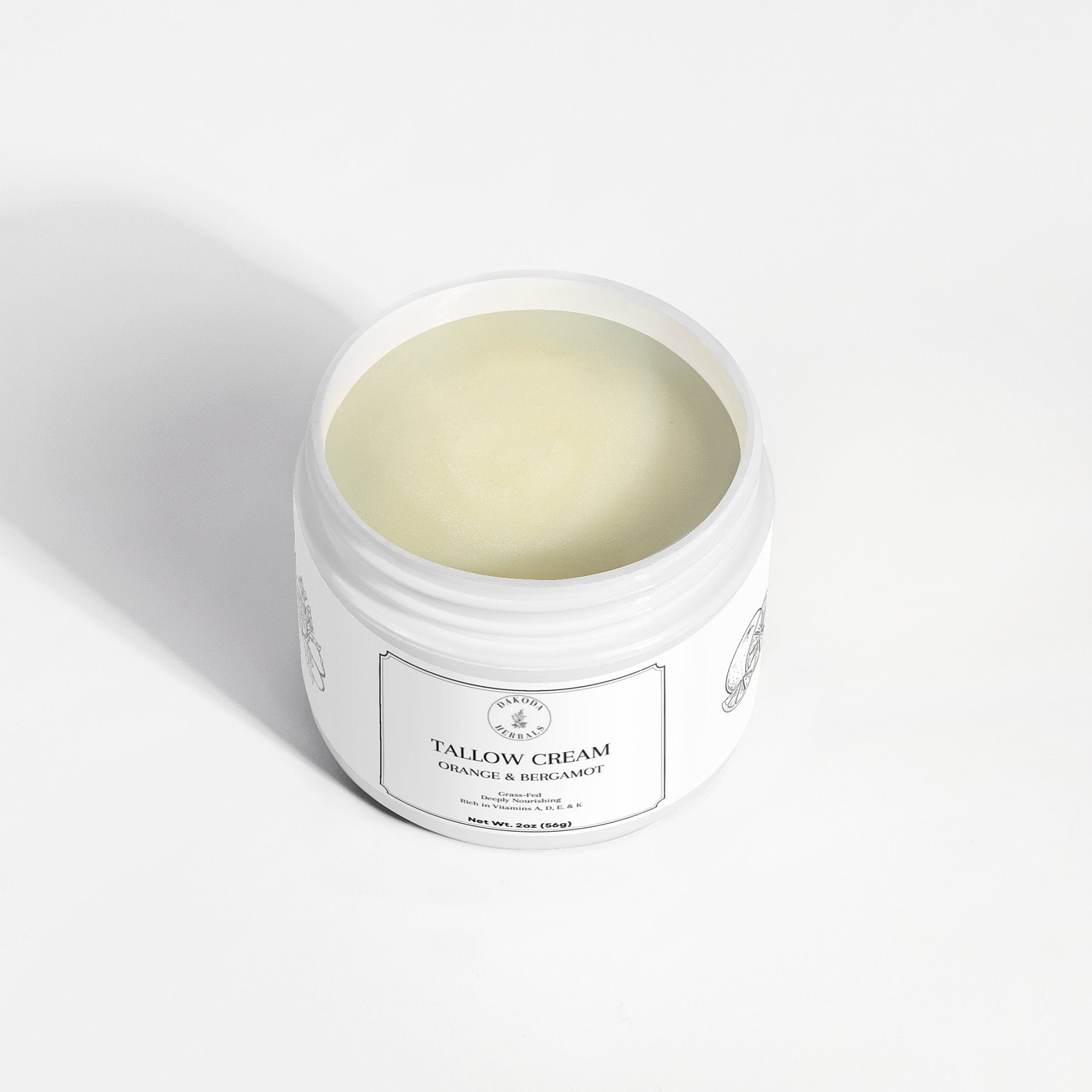 Organic Tallow Cream with Orange & Bergamot - Natural Moisturizer for Dry Skin | Hydrating Face & Body Cream with Citrus Essential Oils | Perfect for Daily Skincare Routine & Winter Skin Care