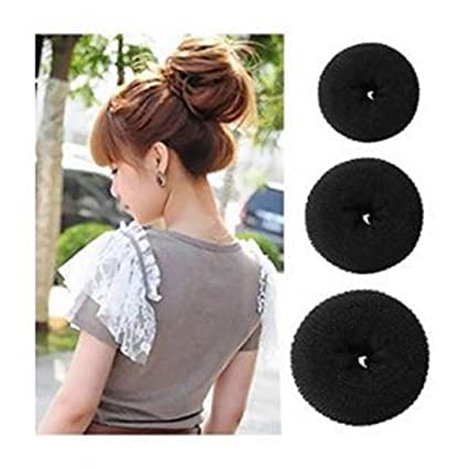 ADBHUTANAND® Hair Donut Bun Maker Set - 3 Different Sizes Salon Accessories for Perfect Buns & Updos - Great for Weddings, Parties & Everyday Hairstyling