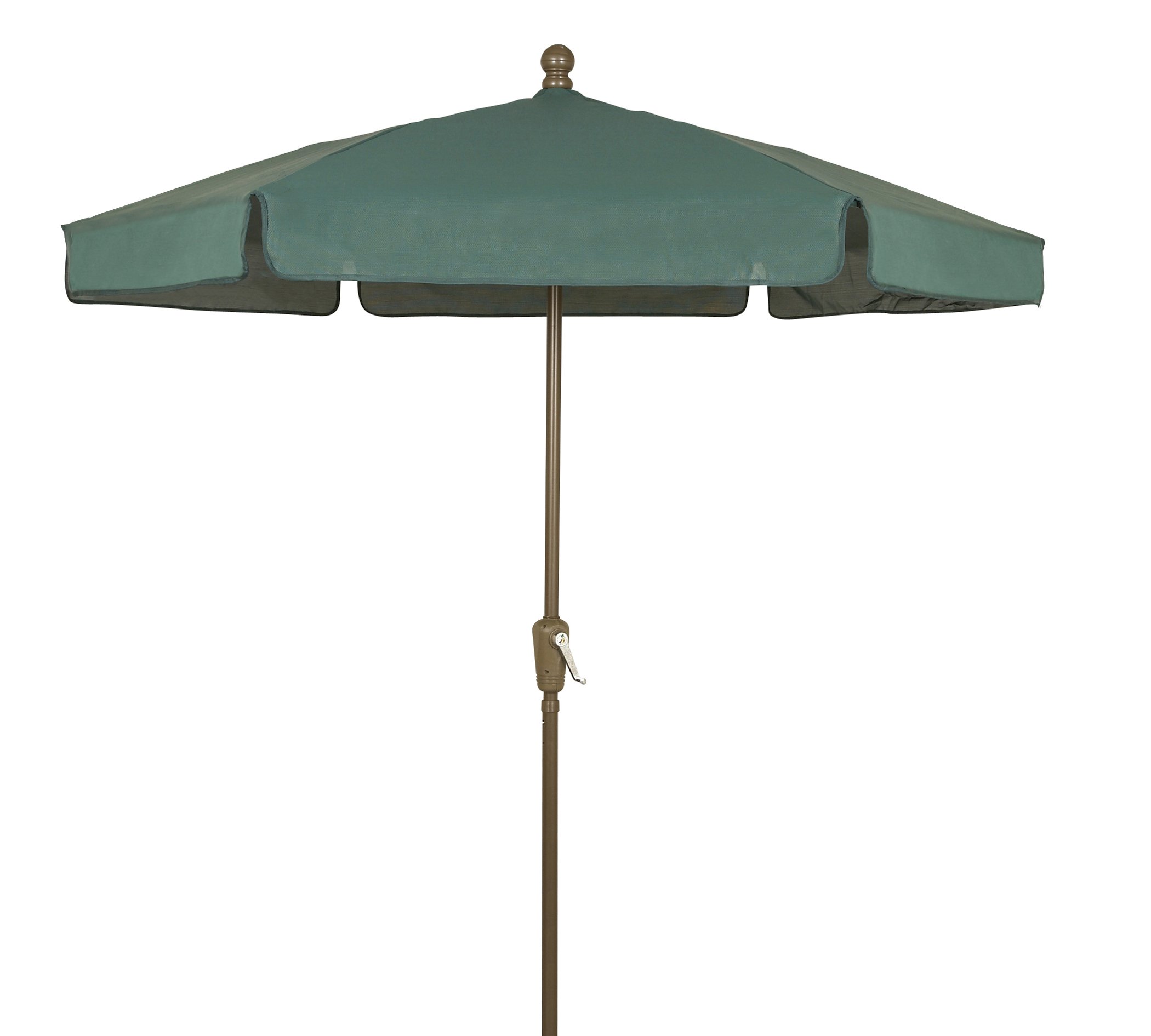 7.5ft Forest Green Garden Umbrella with Champagne Bronze Pole - Perfect for Patio, Deck, and Outdoor Dining Shade