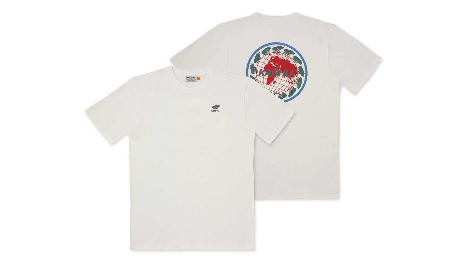KARHU Worldwide T-Shirt - Bright White / Gull - Comfortable & Stylish Unisex Tee for Casual Wear, Street Fashion & Everyday Outfits
