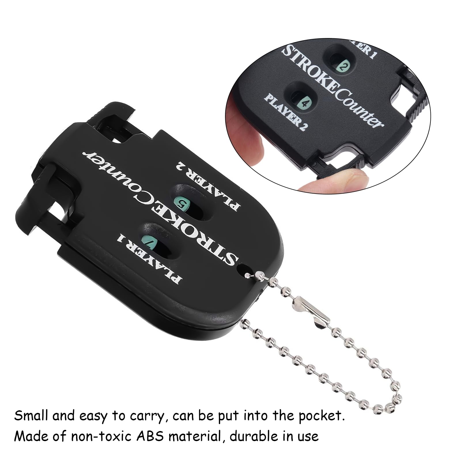 JOLINTAL Golf Stroke Counter & Score Keeper - Portable Mini Golf Clicker with Keychain - Golf Accessories for Men & Women - Perfect for Tracking Shots on the Course or Driving Range