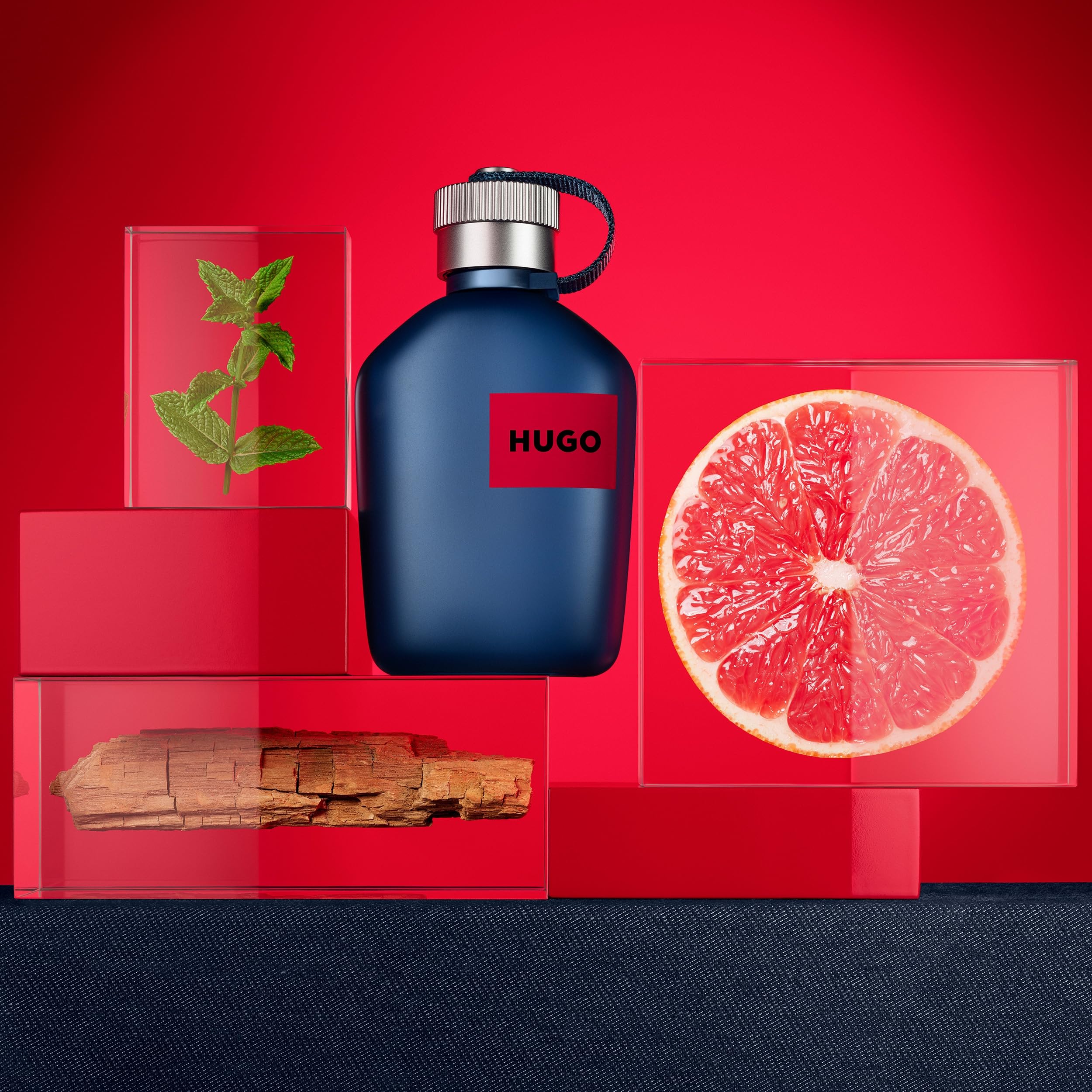 Hugo Boss Hugo Jeans Eau de Toilette for Men - Fresh Aromatic Cologne with Grapefruit, Peppermint & Sandalwood Notes - Long Lasting Fragrance Spray - Perfect for Daily Wear, Office & Date Nights