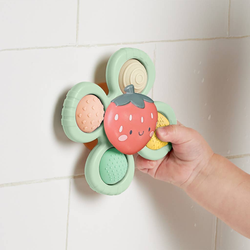 Itzy Pop & Whirl™ Bath Toy - Fun Strawberry-Shaped Travel Toy for Toddlers | Perfect for Bathtime Play & On-the-Go Entertainment