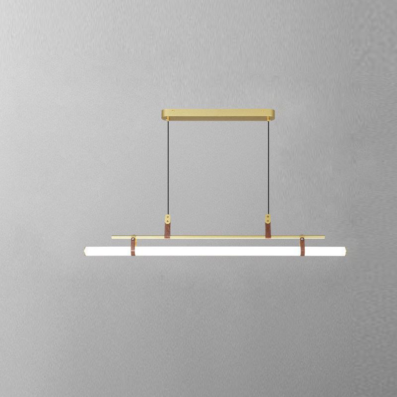 Modern Eden Linear Pendant Light - Sleek Minimalist Hanging Fixture for Kitchen Island, Dining Room & Bedroom Lighting - Adjustable LED Chandelier for Contemporary Home Decor