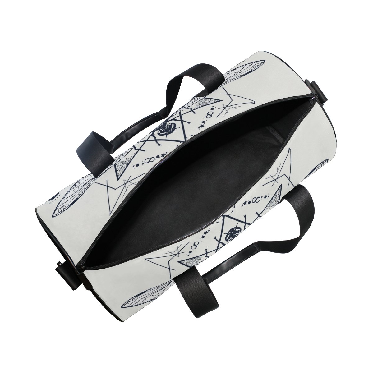 Cooper Girl Dragonfly Tattoo Sketch Duffel Bag - Waterproof Travel Gym Bag for Women, Sports Tote with Shoulder Strap - Perfect for Workout, Yoga, Beach & Weekend Getaways