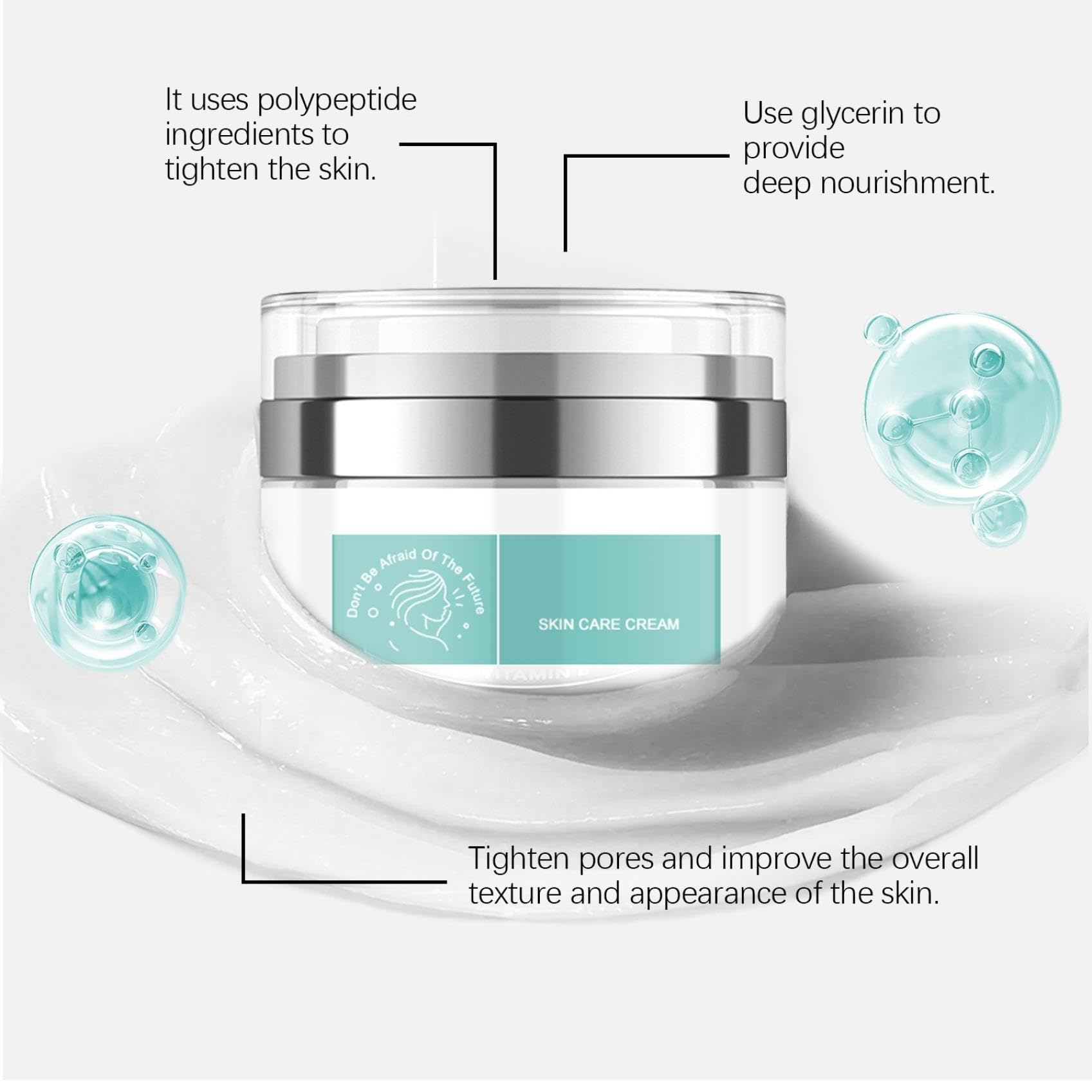 Collagen Power Lifting Face Cream - Anti-Aging Moisturizer with Hyaluronic Acid for Wrinkle Reduction & Skin Tightening | Hydrating Night Cream for Women & Men | Perfect for Daily Skincare Routine & Anti-Wrinkle Treatment