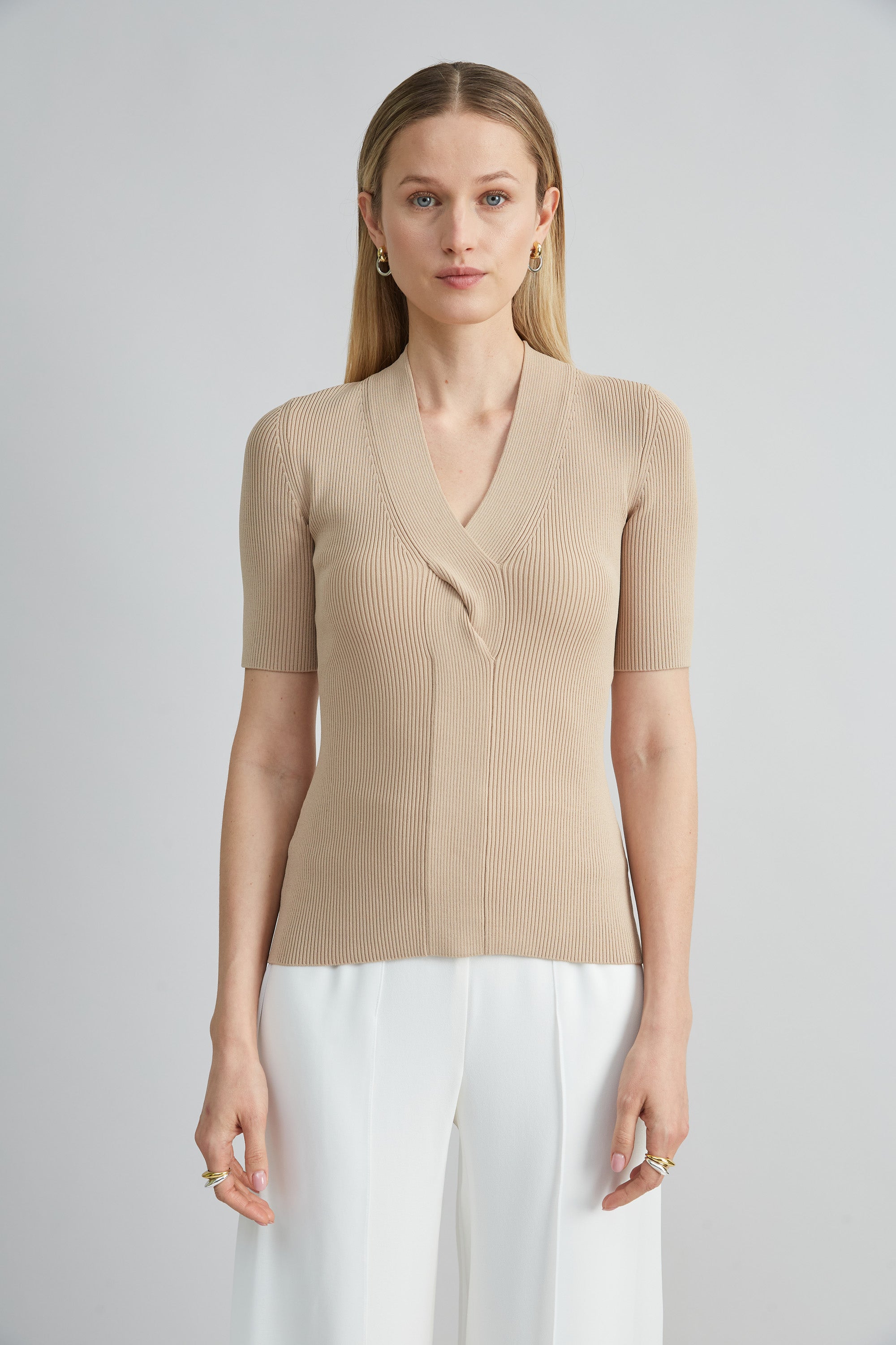 Women's Short Sleeve Cable Knit Sweater - Soft Cotton Pullover for Casual Wear & Spring Outfits