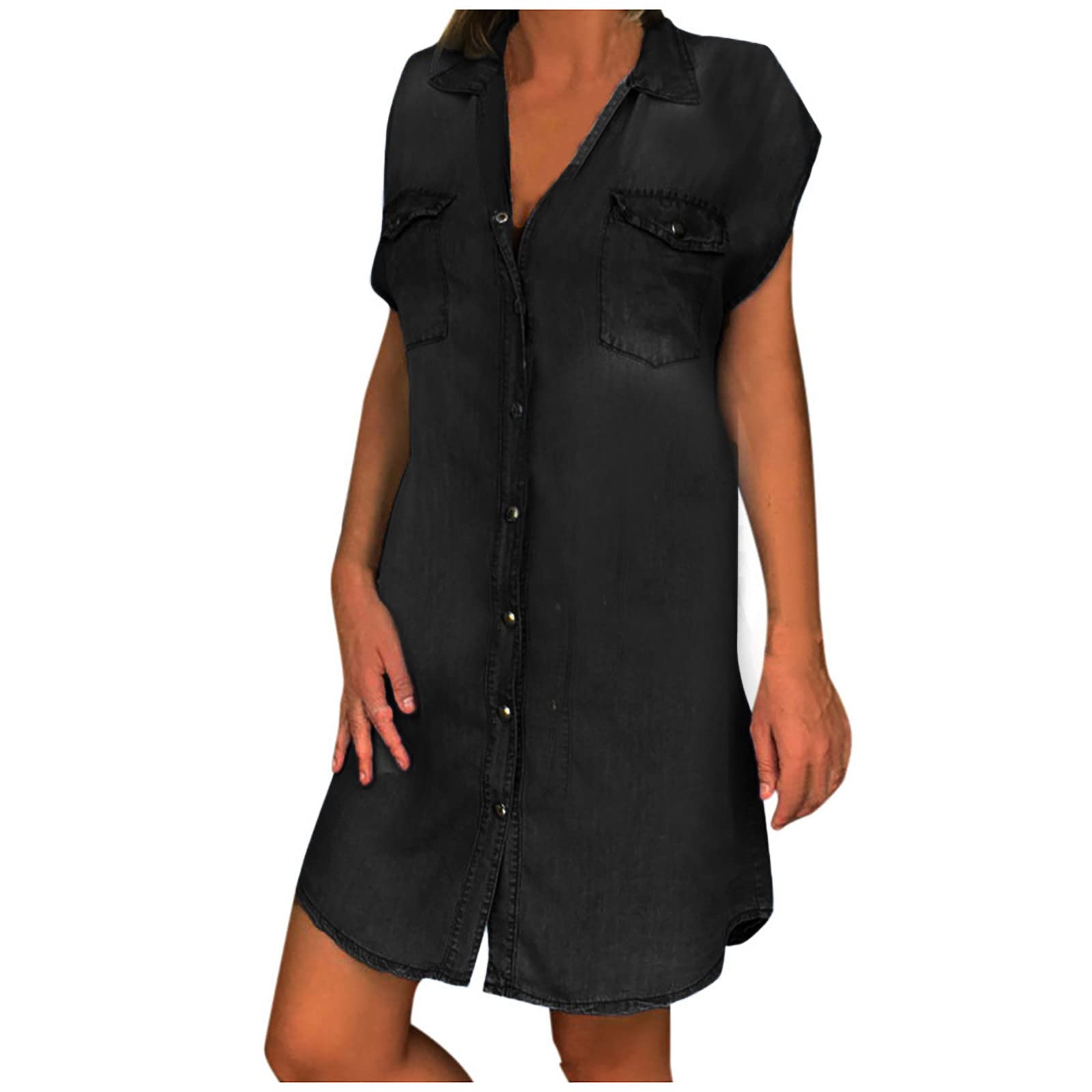 Stylish Women's Button Down Long Sleeve Shirt Dress - Loose Fitted Maxi Dress with Pockets | Casual Flowy Dress for Everyday Wear, Office, and Date Nights