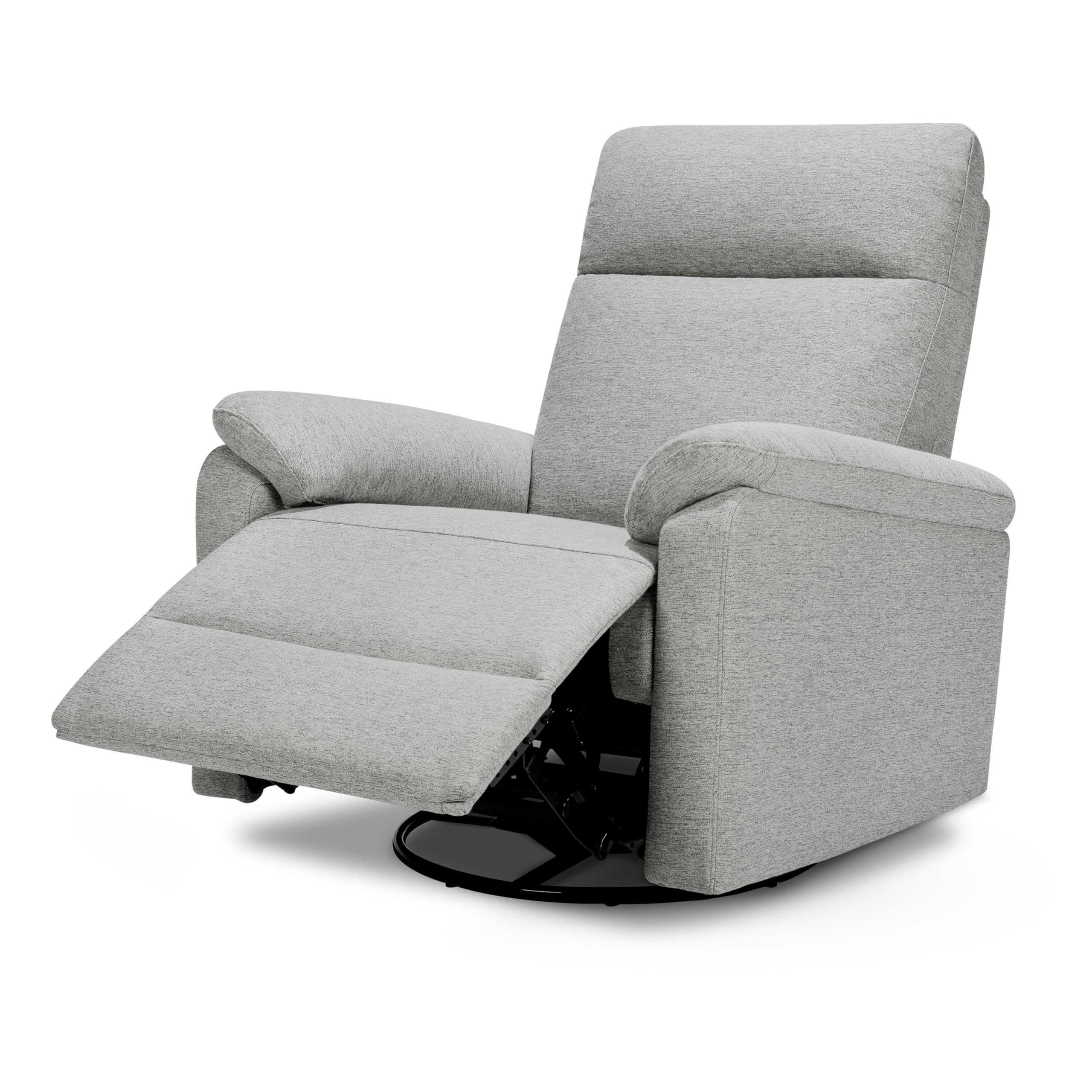 DaVinci Suzy Glider Recliner Nursery Chair - 360° Swivel Rocking Recliner with GREENGUARD Gold, FSC & Certi-PUR US Certification - Comfortable Glider Rocker for Nursery, Living Room & Bedroom (Frost Grey) - Perfect for Breastfeeding, Reading & Relaxing
