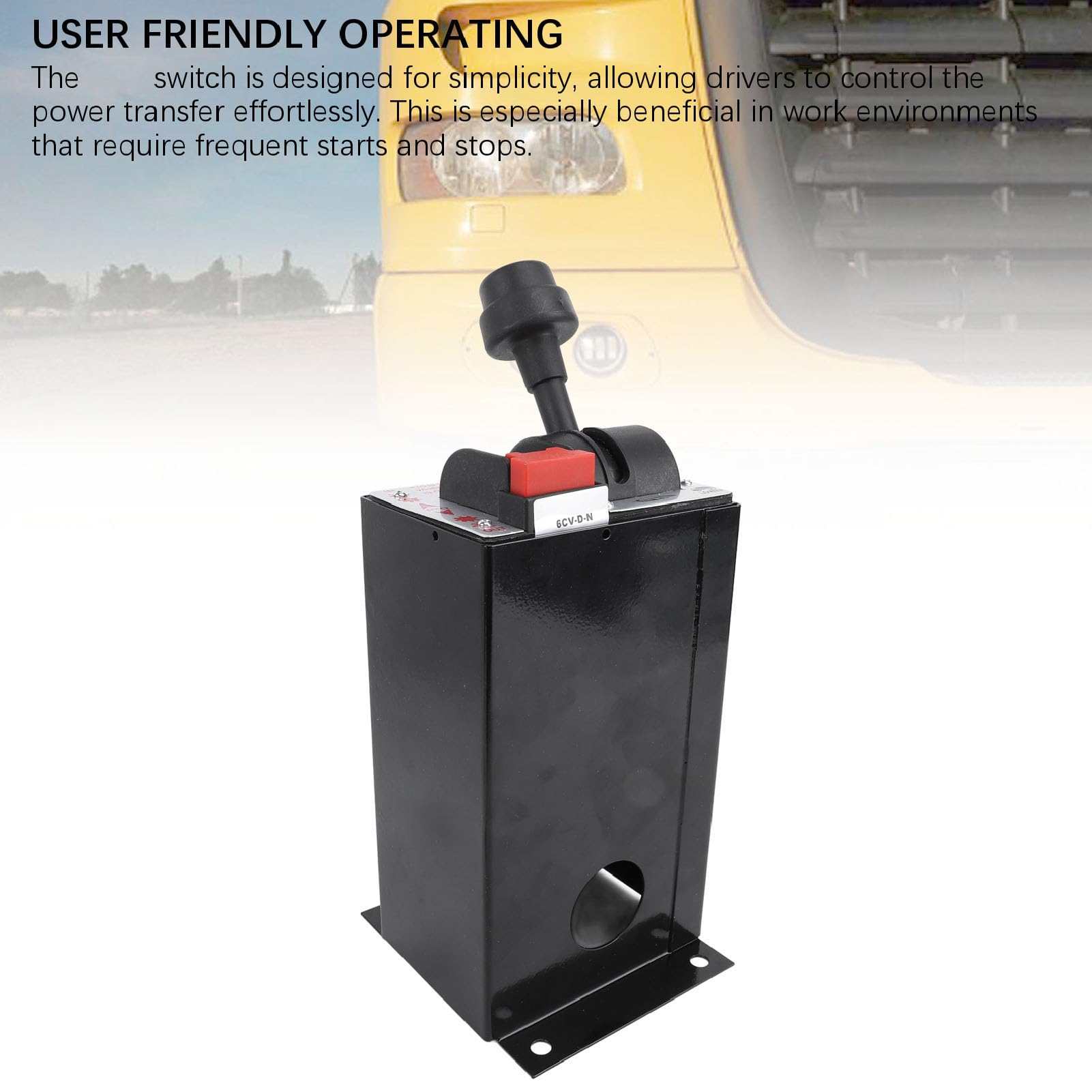 Heavy Duty Dump Truck PTO Control Valve - 6 Ports 4 Position Proportional Hydraulic Valve with PTO Switch for Smooth Tipper Operation - Perfect for Dump Trucks, Trailers & Construction Equipment