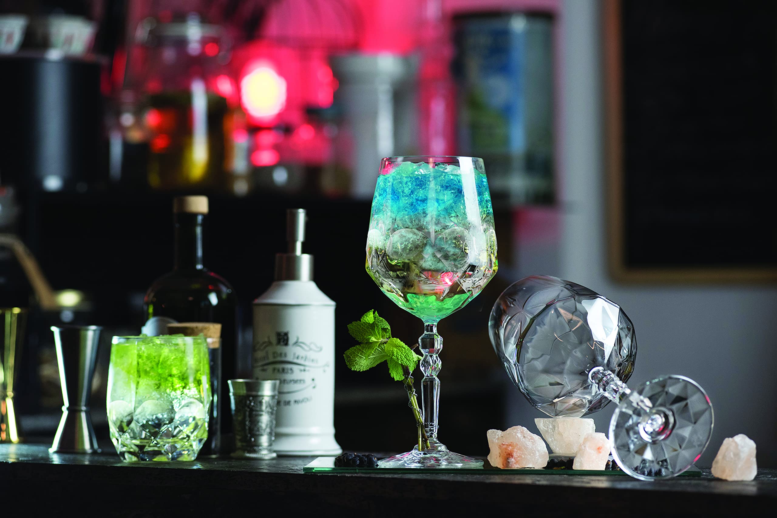 Premium Barski Gin Tonic Glass Set - 6 Elegant European Crystal Coupe Goblets (19.4oz Each) - Perfect for Cocktails, Wine & Champagne - Ideal for Home Bars, Dinner Parties & Wedding Receptions