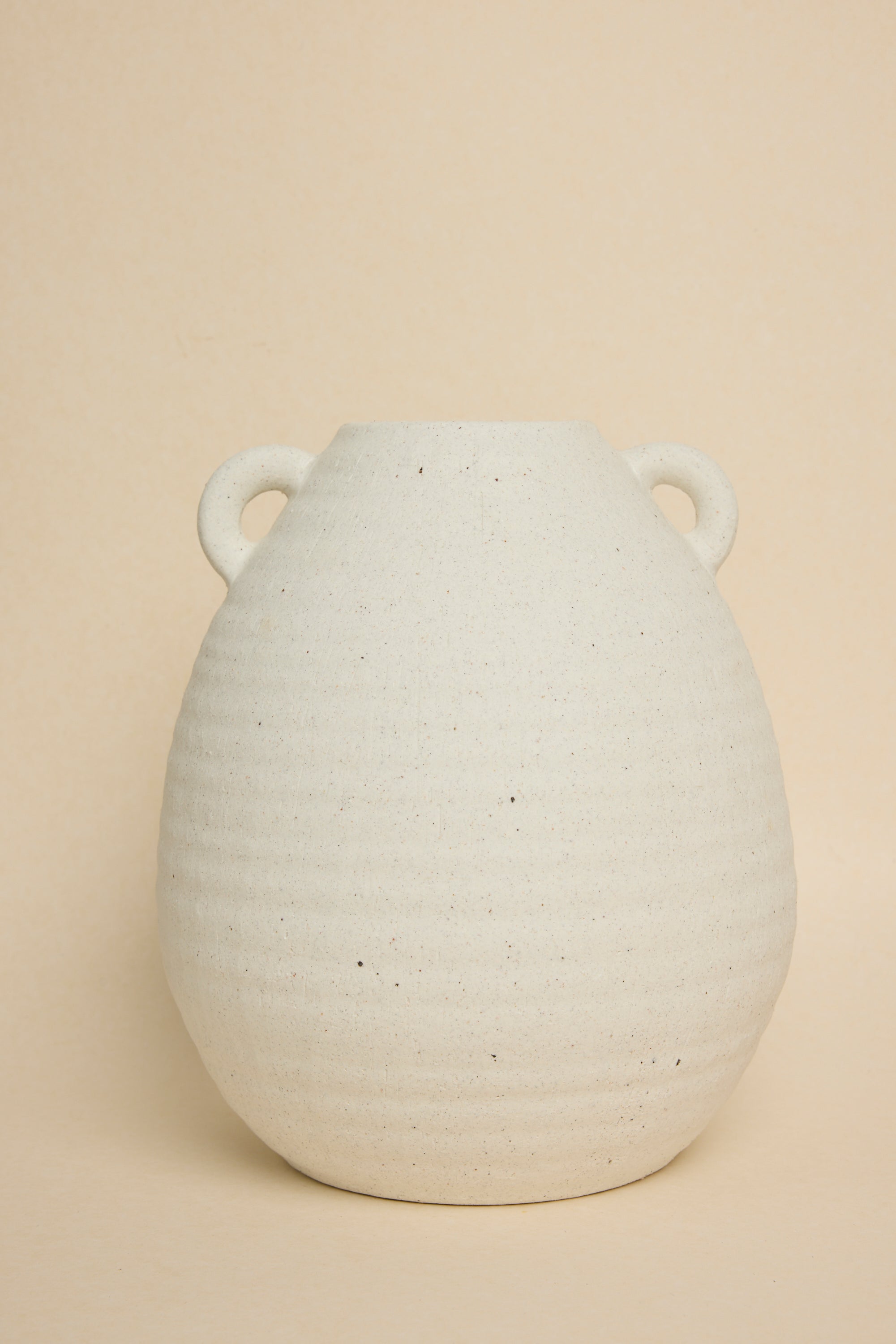 24cm Large White Textured Double Handle Urn - Perfect for Home Decor, Flower Arrangements, and Memorial Keepsakes
