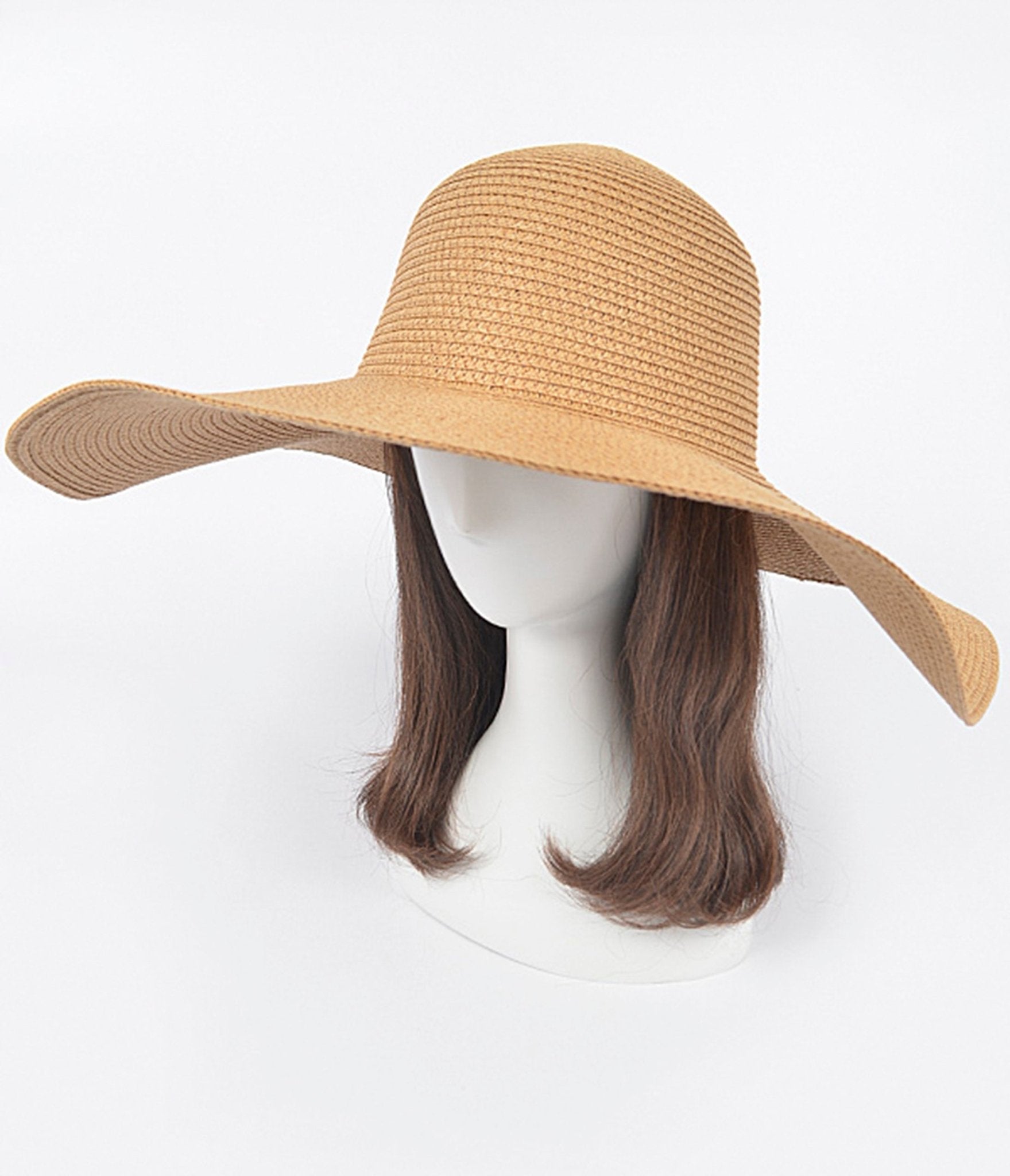Stylish Tan Wide Brim Sun Hat for Women - UPF 50+ UV Protection, Foldable Summer Beach Hat for Outdoor, Travel & Vacation - Perfect for Beach, Pool, Gardening and Fashion Accessories