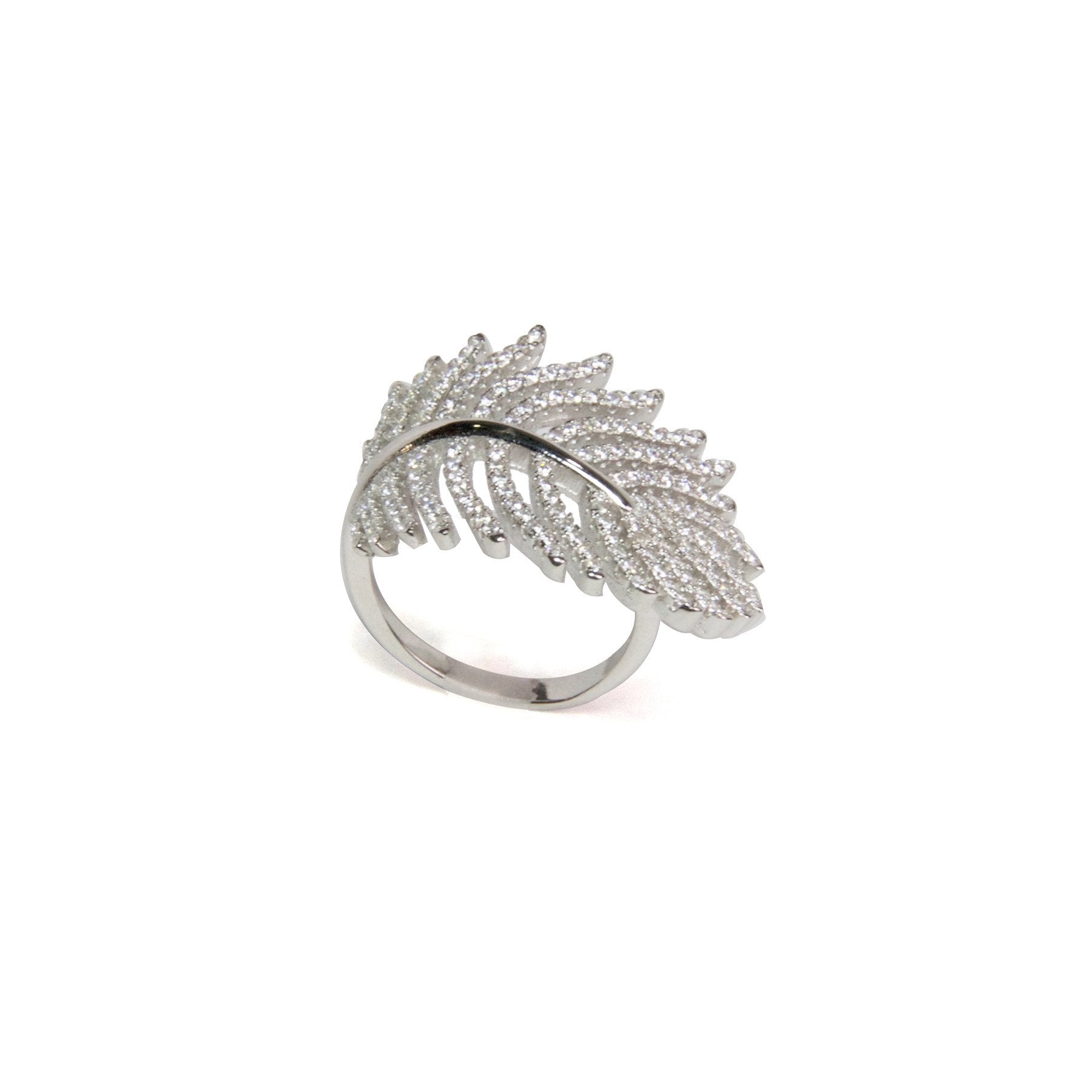 Sparkling Leaf Ring - Elegant Nature-Inspired Jewelry for Women | Perfect for Weddings, Parties & Everyday Wear