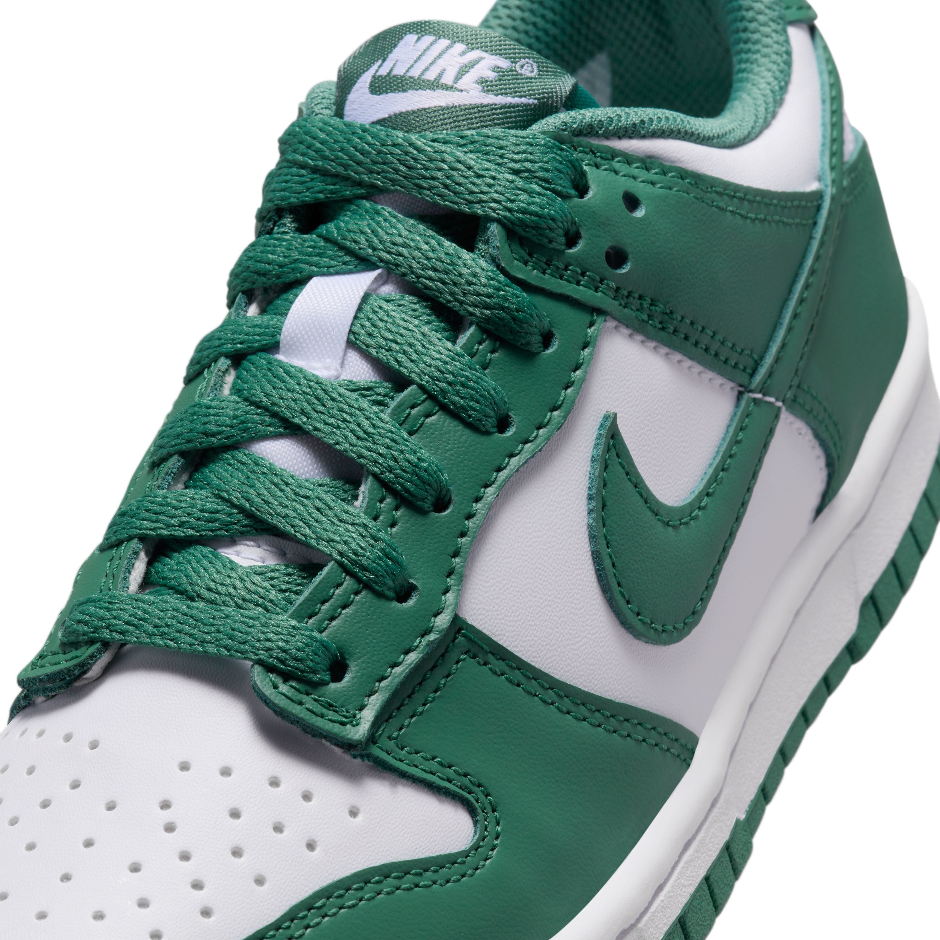 Nike Kids Dunk Low 'Spruce Green' Sneakers - Lightweight Basketball Shoes for Boys & Girls - Perfect for School, Sports & Casual Wear