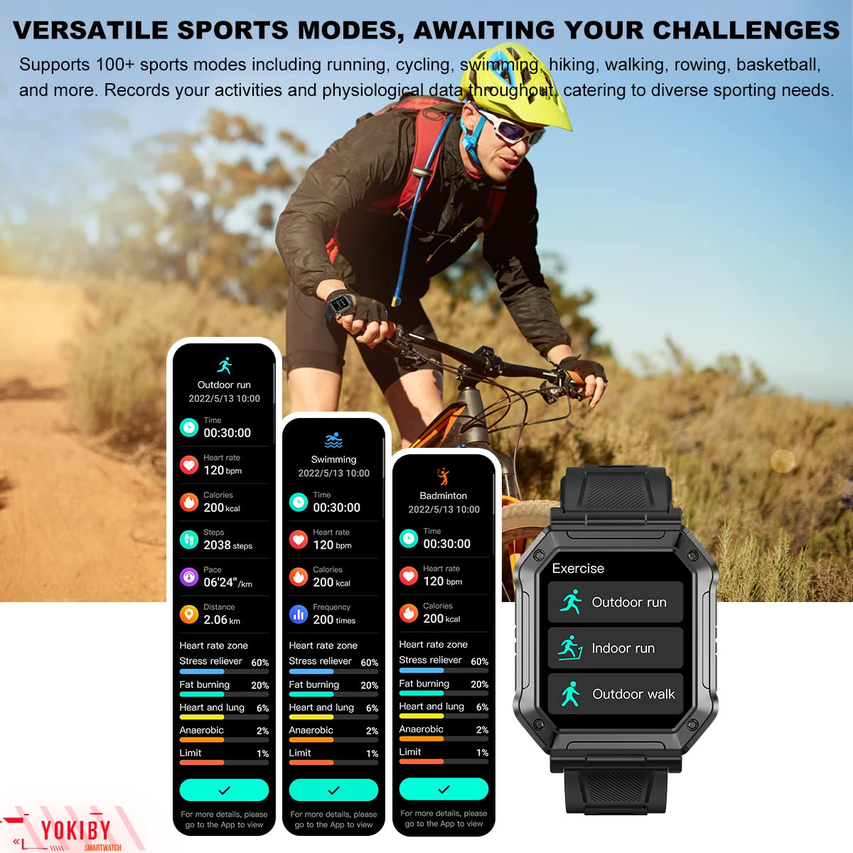 Military Smart Watch for Men - 1.91