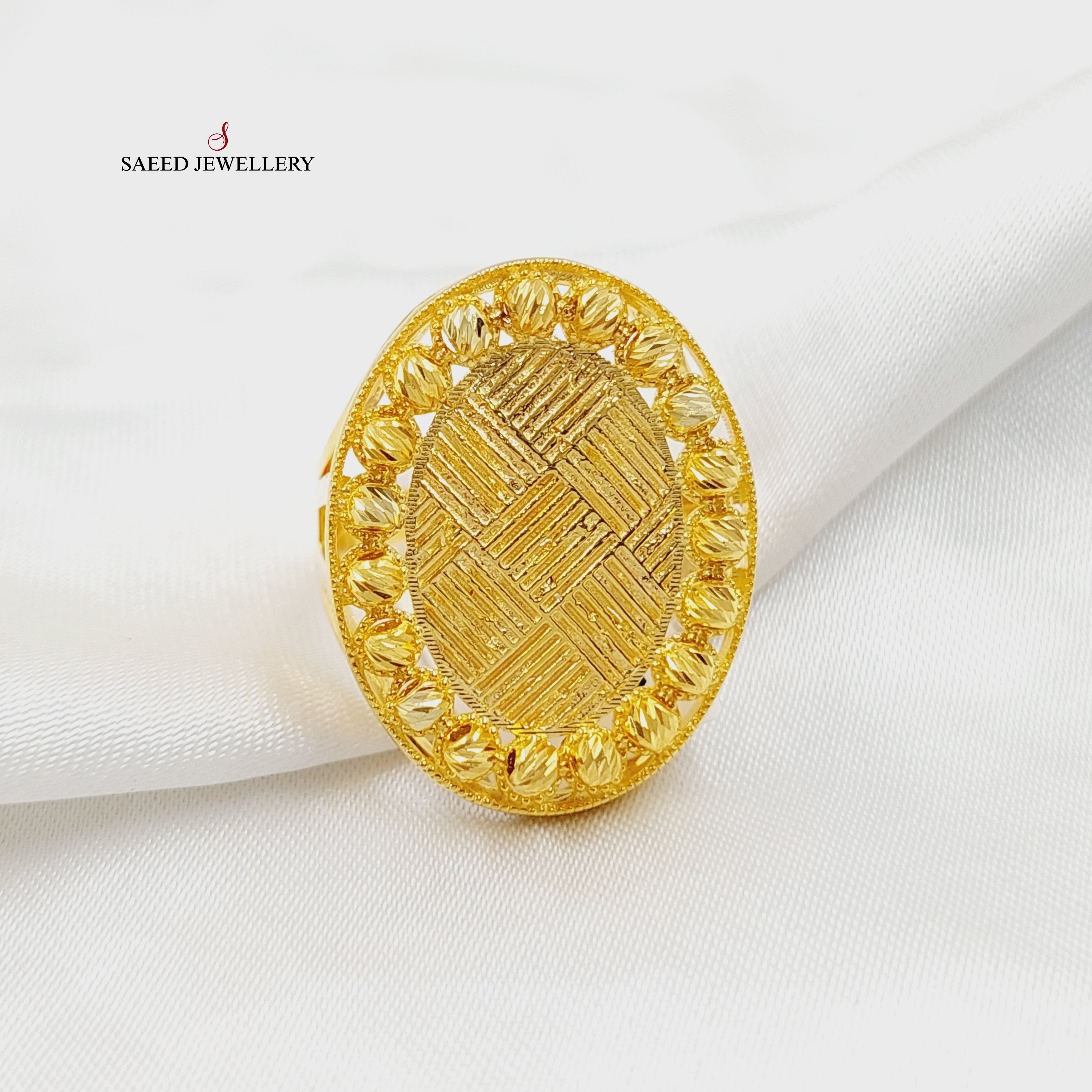 21K Gold Deluxe Ring for Women - Elegant 32452 Design for Engagement, Wedding & Special Occasions