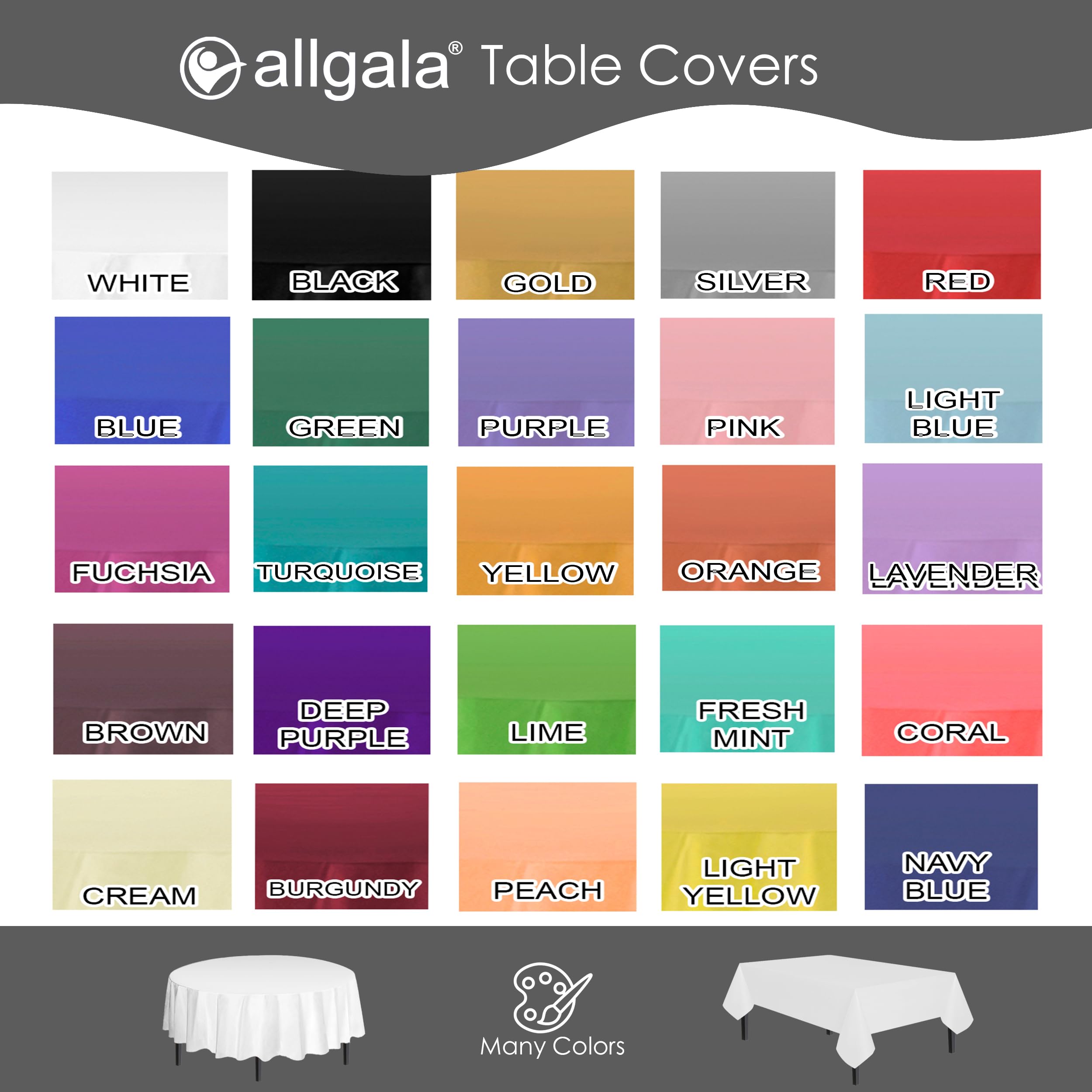 Waterproof Disposable Tablecloth 6PK - 84