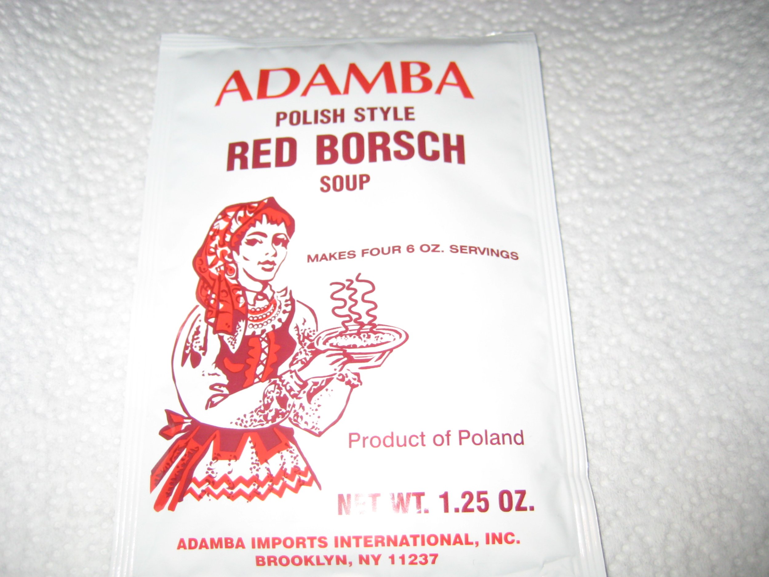 Adamba Imports Red Borscht Soup Mix - 1.25-Ounce Pack of 24 | Authentic Eastern European Beet Soup | Perfect for Quick Meals, Family Dinners & Cold Weather Comfort