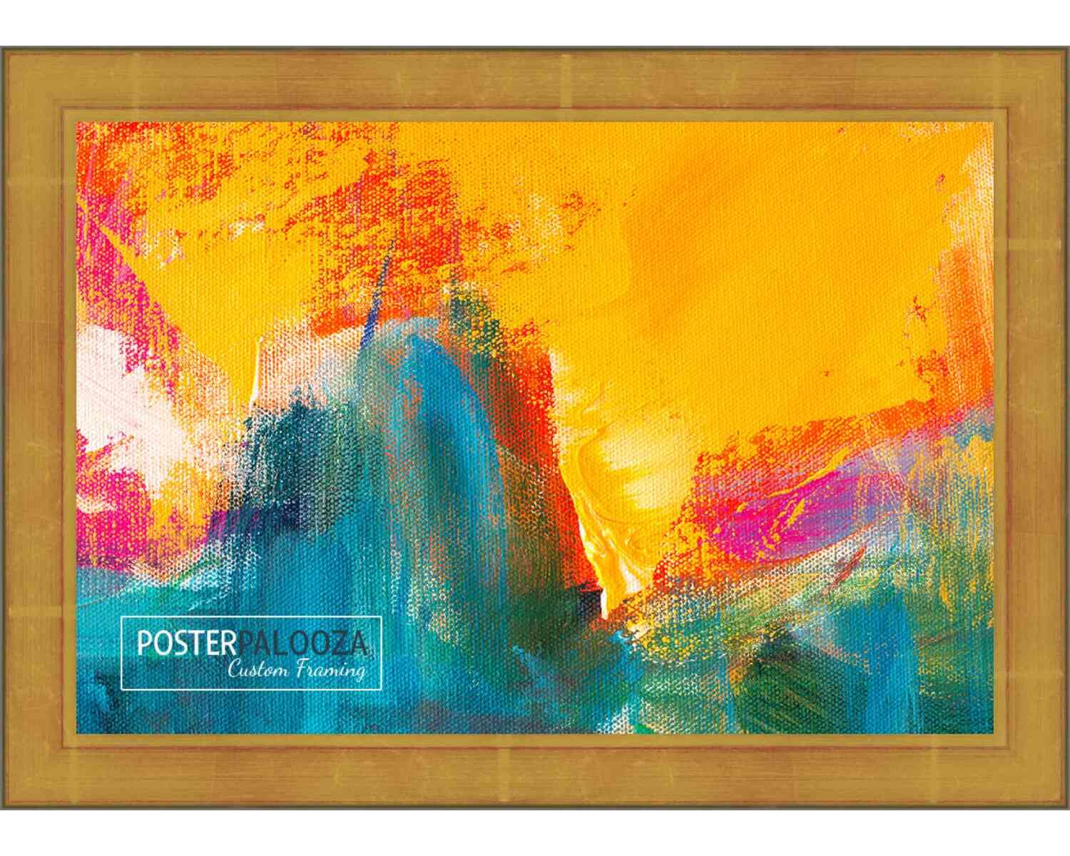 19x25 Gold Brushed Shadow Box Frame - 1.25