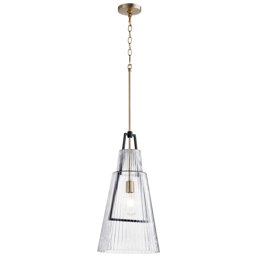 Cyan Design 10970 Apollo Pendant Light Fixture - Noir & Aged Brass Finish - Modern Industrial Ceiling Lighting for Dining Room, Kitchen, or Bedroom