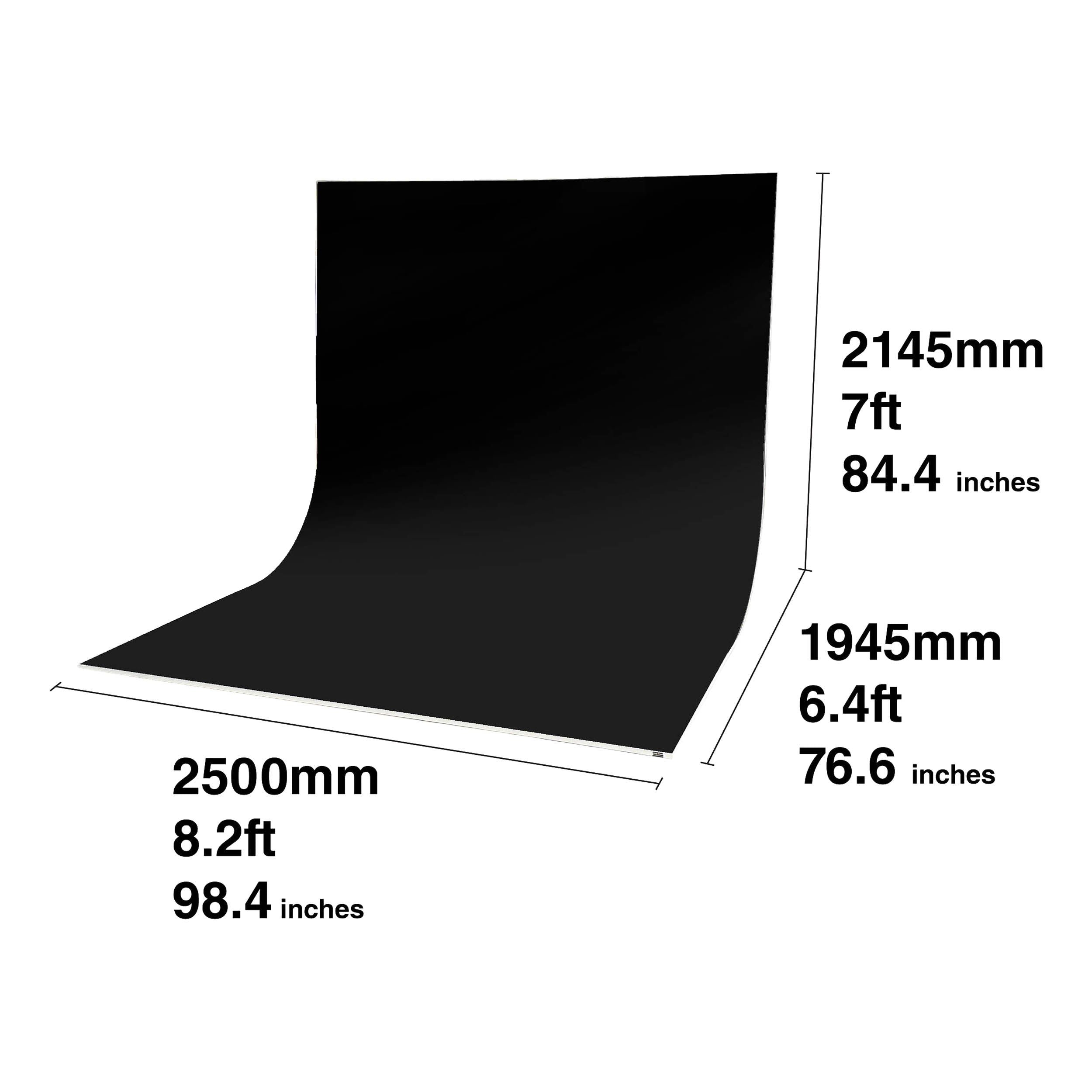 Black Fabric Skin Cover for EasiFrame Curve Portable Photo Studio Cyclorama System - Replacement Fabric Only - Perfect for Photography Backdrops, Product Shoots & Video Production