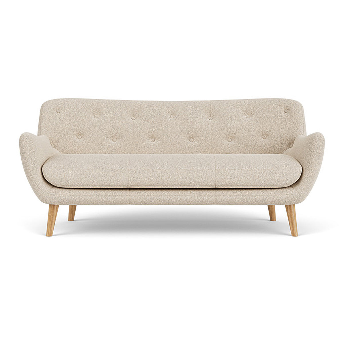 Luxury Herman Boucle 3-Seater Sofa - Modern Upholstered Living Room Couch for Small Spaces, Comfortable Sectional Sofa for Home, Apartment & Office Use