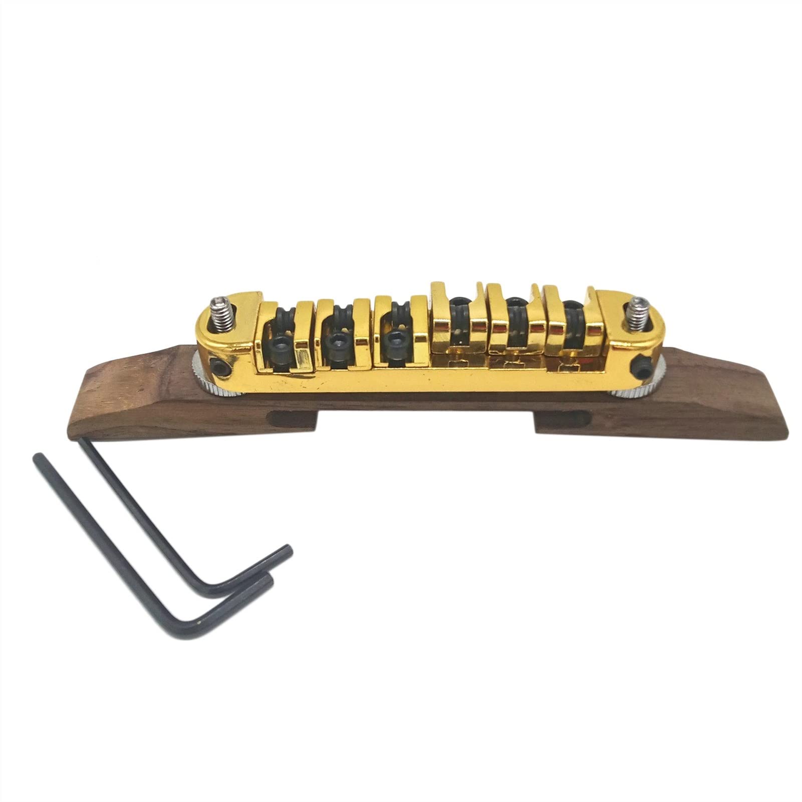 Guitar Bridge Roller Saddle - Gold/Chrome/Black Replacement Bridge for Acoustic & Electric Guitars - Perfect for String Action Adjustment & Guitar Repair (Golden Color) - Ideal for Musicians & Luthiers