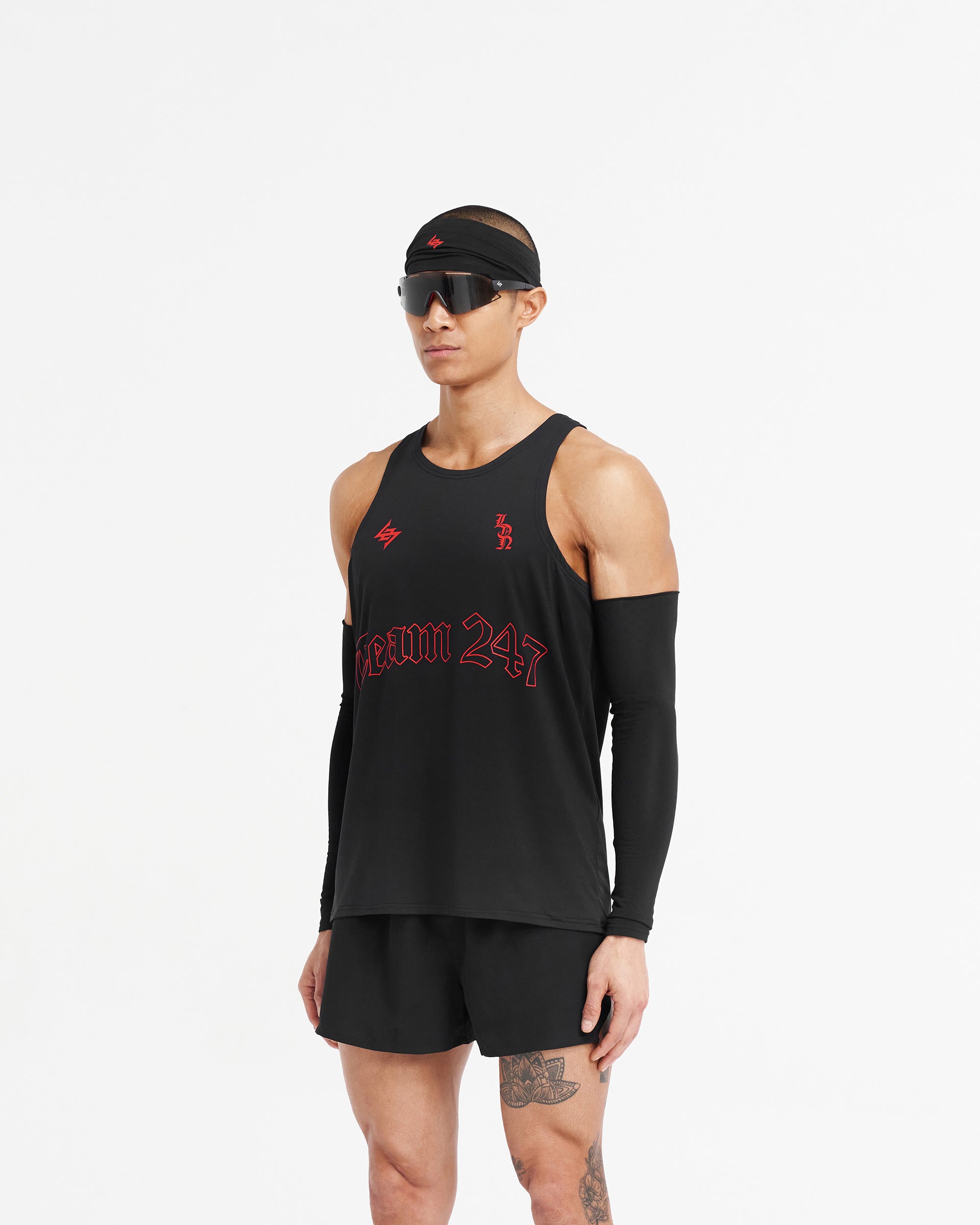 247 London Singlet for Men - Comfortable Black Sleeveless Undershirt - Perfect for Gym, Workout, and Everyday Wear