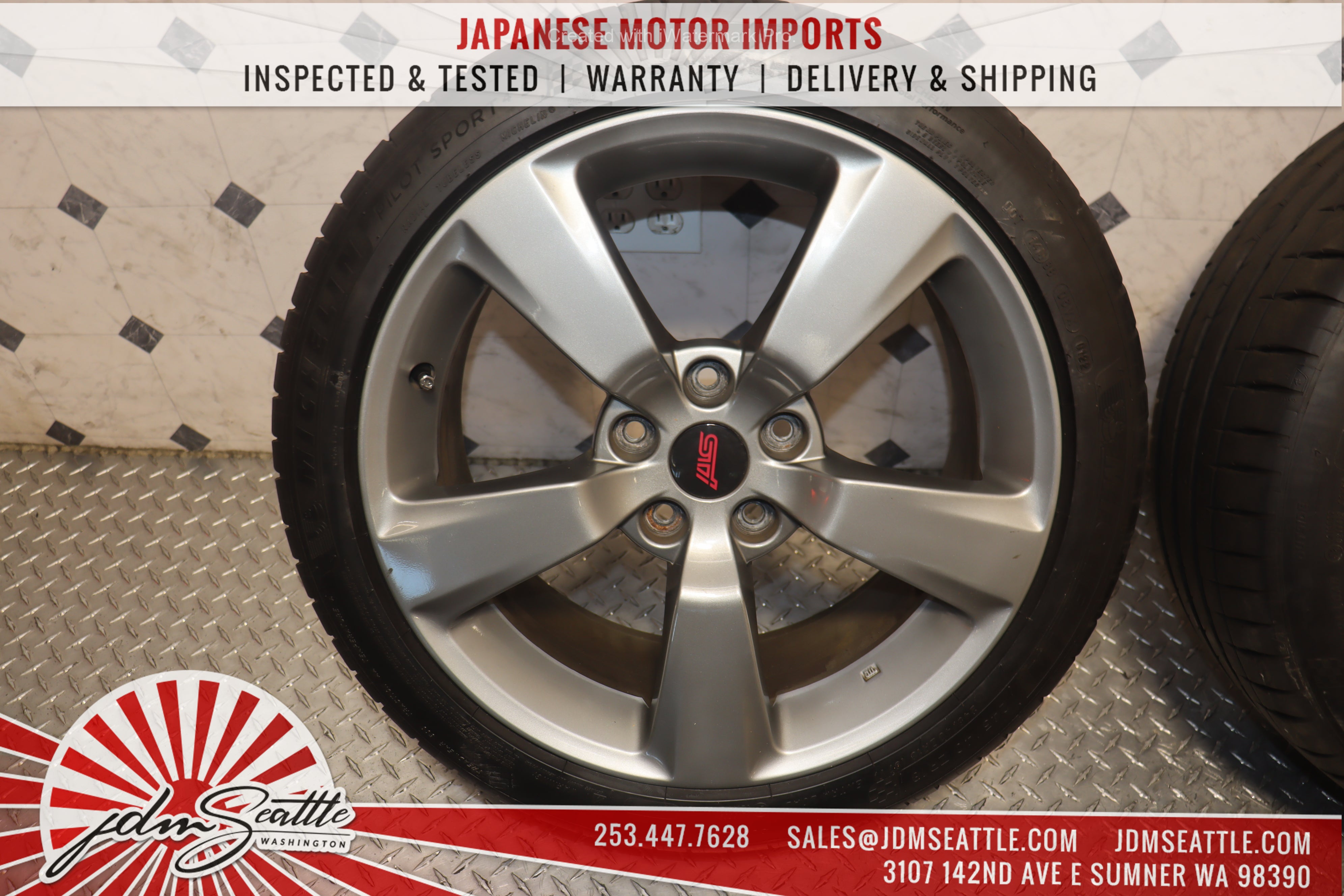 2008-2014 Subaru Impreza WRX STI GRB OEM Factory Stock Wheels - Set of 4 - Perfect for Replacement or Restoration Projects