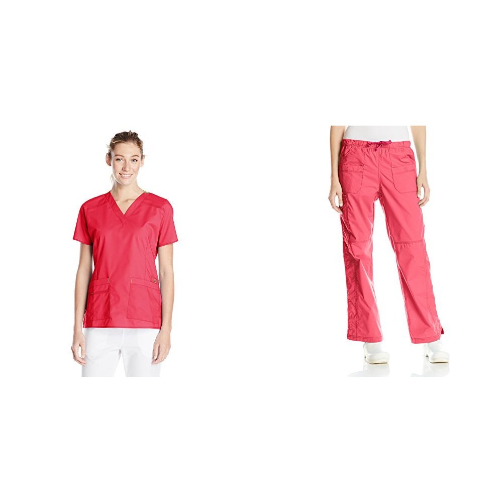 WonderWink Women's Medical Scrubs Top & Bottom Set - Comfortable & Durable Healthcare Uniform in Papaya, XX-Small (US) - Perfect for Nurses, Doctors & Medical Professionals