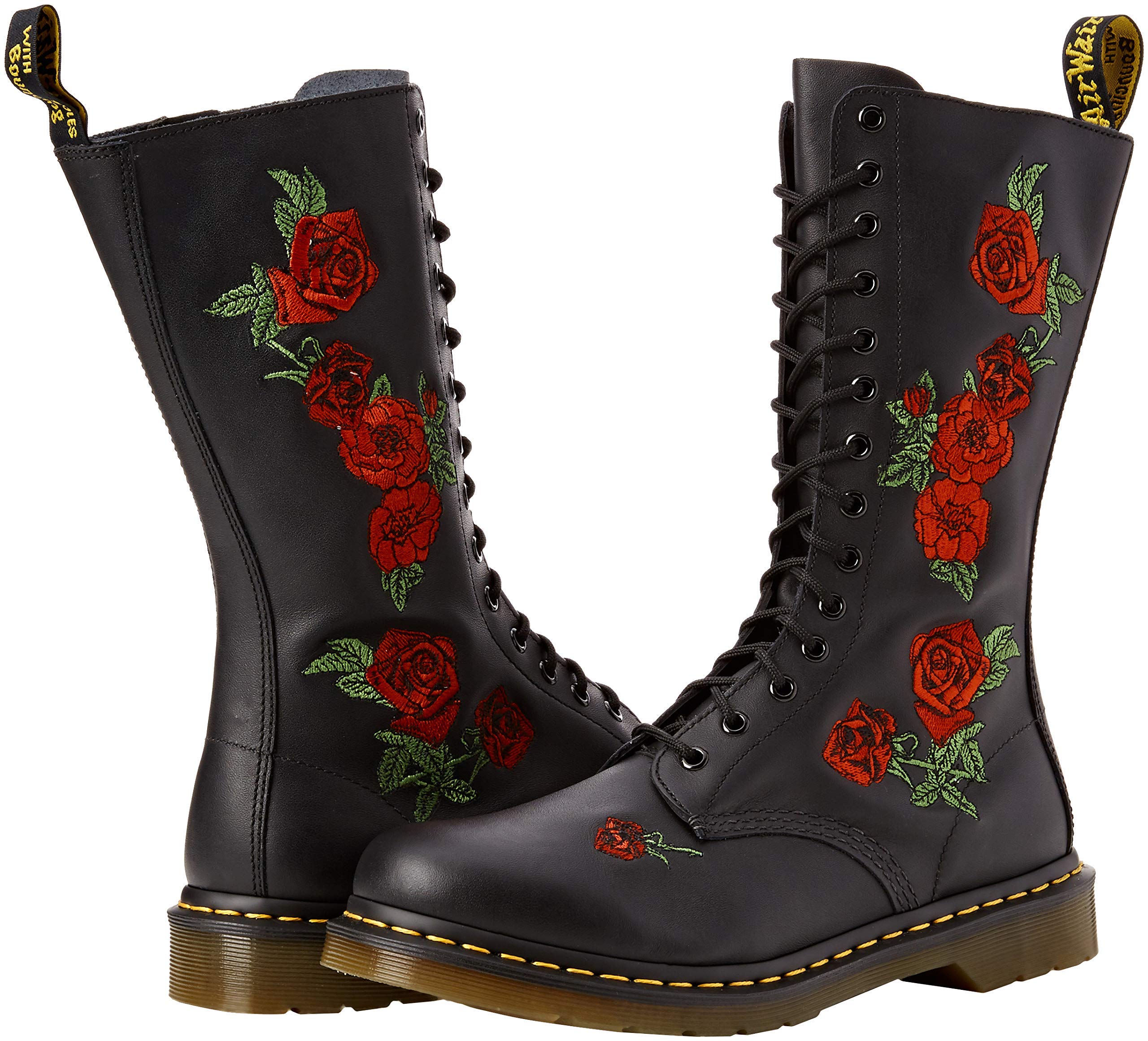 Dr. Martens Women's 1460 8-Eye Boots Black Leather Ankle Boots - Perfect for Casual Wear, Street Style & Everyday Fashion