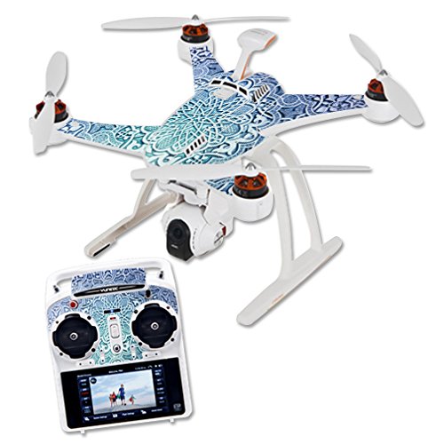 MightySkins Protective Skin Wrap for Blade Chroma Quadcopter Drone - Carved Blue Design | Durable Vinyl Sticker Cover | Perfect for Aerial Photography, Racing & Outdoor Adventures