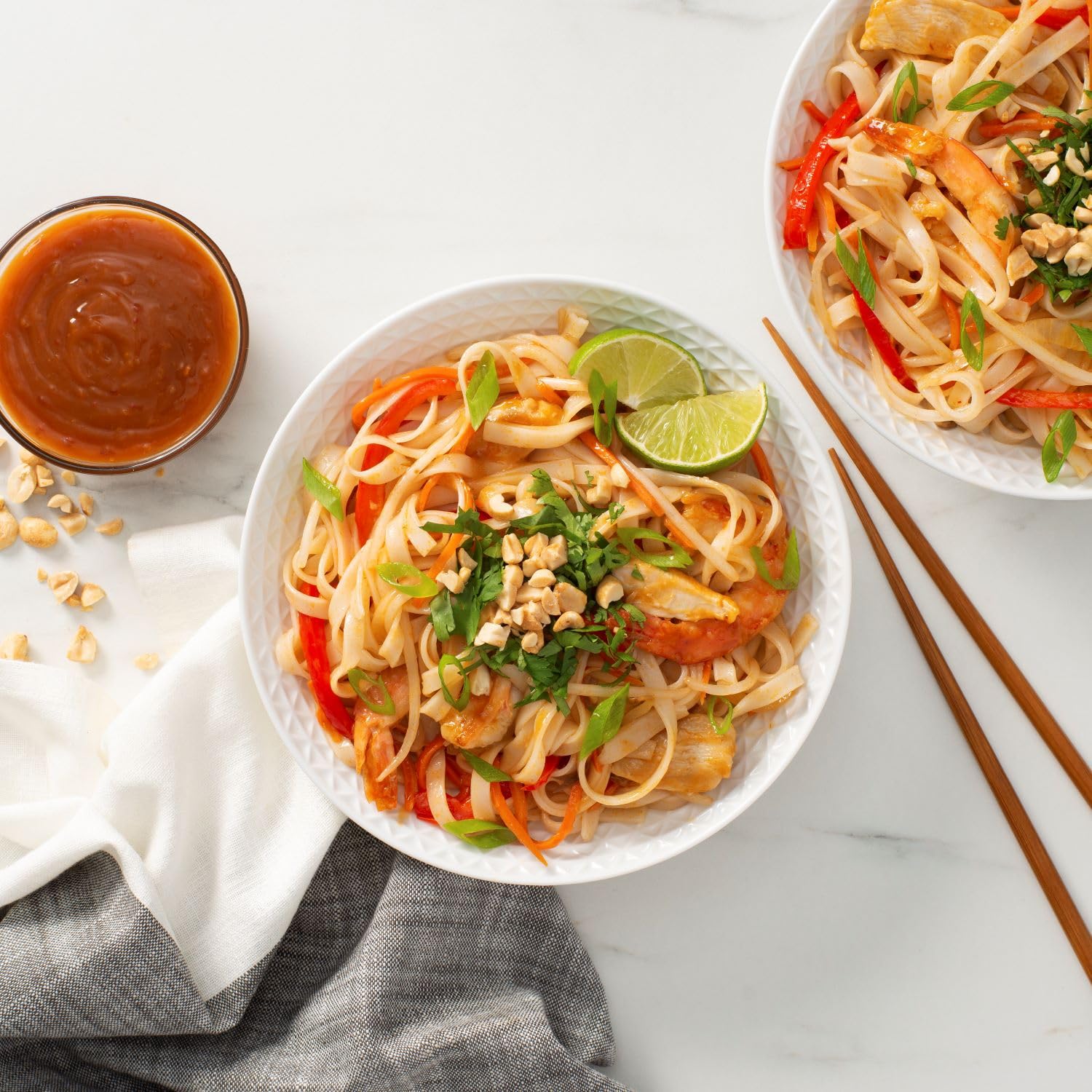 Blue Dragon Medium Rice Noodles 10.58 Oz (Pack of 4) - Gluten Free, Vegan, 2-Ingredient Asian Noodles for Stir Fry, Soup & Pad Thai