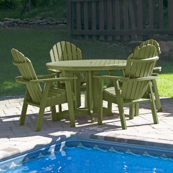 Adirondack Hamilton 5-Piece Round Outdoor Dining Set - Perfect for Patio, Garden, and Backyard Entertaining