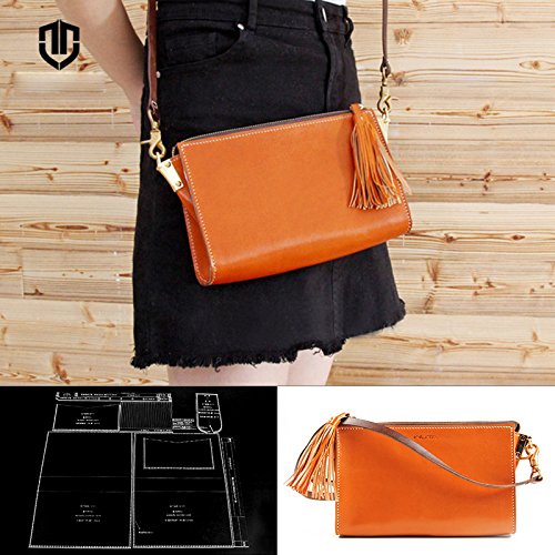 Acrylic Leather Pattern Shoulder Bag Template - DIY Handbag Design Stencil for Crafting & Sewing Projects | Perfect for Fashion Designers & Leather Crafters