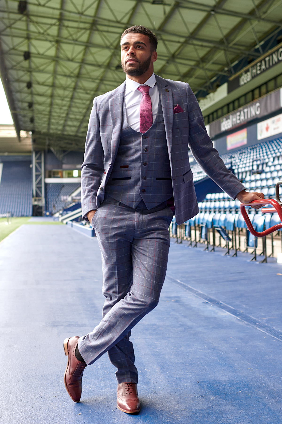 WBA Collection Drake Sky Suit - Premium Men's Business Suit As Worn By Darnell Furlong | Perfect for Office, Weddings & Formal Events