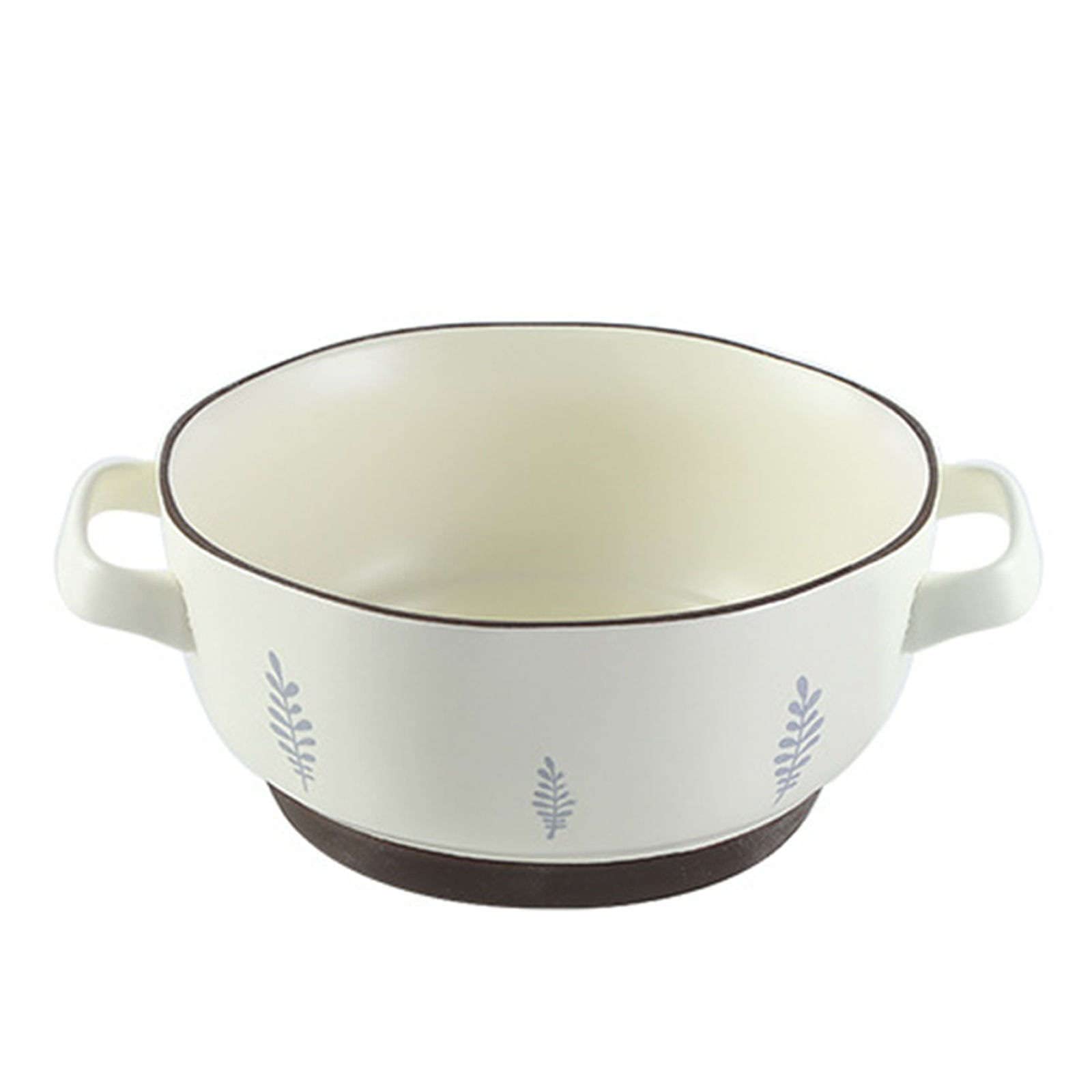 Qeeadeea Large Ceramic Soup Bowl with Handle - 1700ml Microwave Safe Udon Noodle Bowl, Ramen Bowl, Pho Bowl for 1-2 Persons (White, 25x20x9cm) - Perfect for Home Dining, Restaurant Use & Microwave Heating