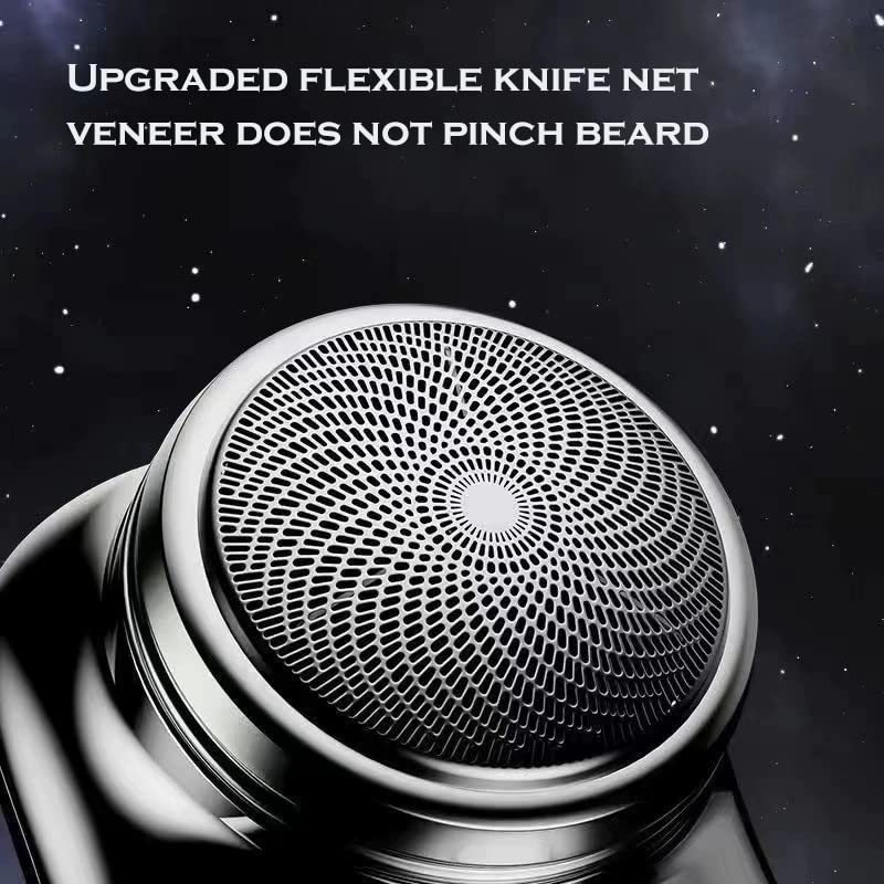 USB Electric Shaver for Men - Mini Portable Wet & Dry Shaver with Rechargeable Battery - Perfect for Travel, Office & Home Use - Blue Men's Grooming Kit