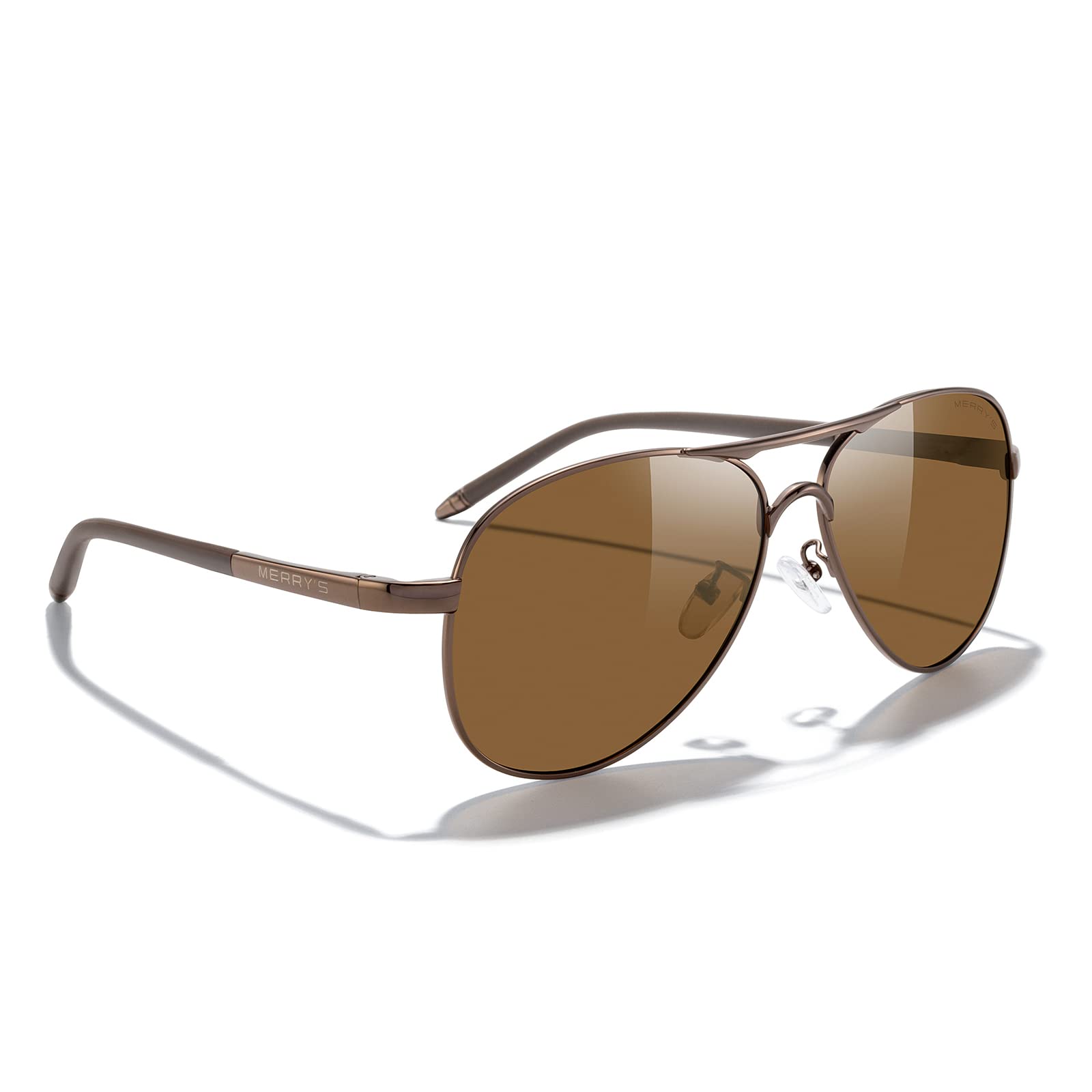 Stylish Aviator Sunglasses for Men & Women - Polarized UV400 Protection for Driving & Outdoor Activities - MERRY'S S8513
