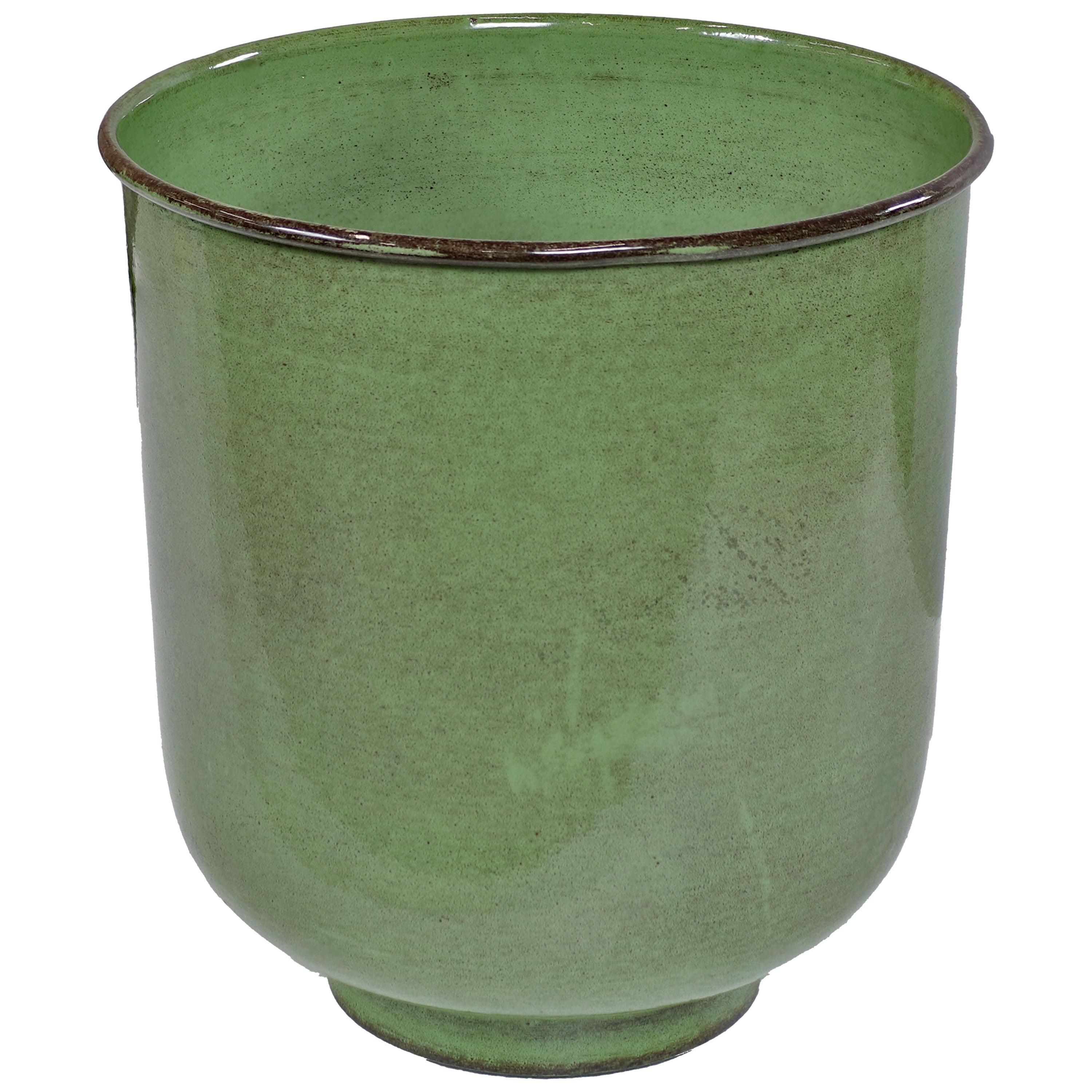 Sunnydaze Vivian Metal Outdoor Plant Pots - 11 Inch Rust-Resistant Garden Planters for Patio, Deck & Balcony Decor - Perfect for Flowers, Succulents & Herbs